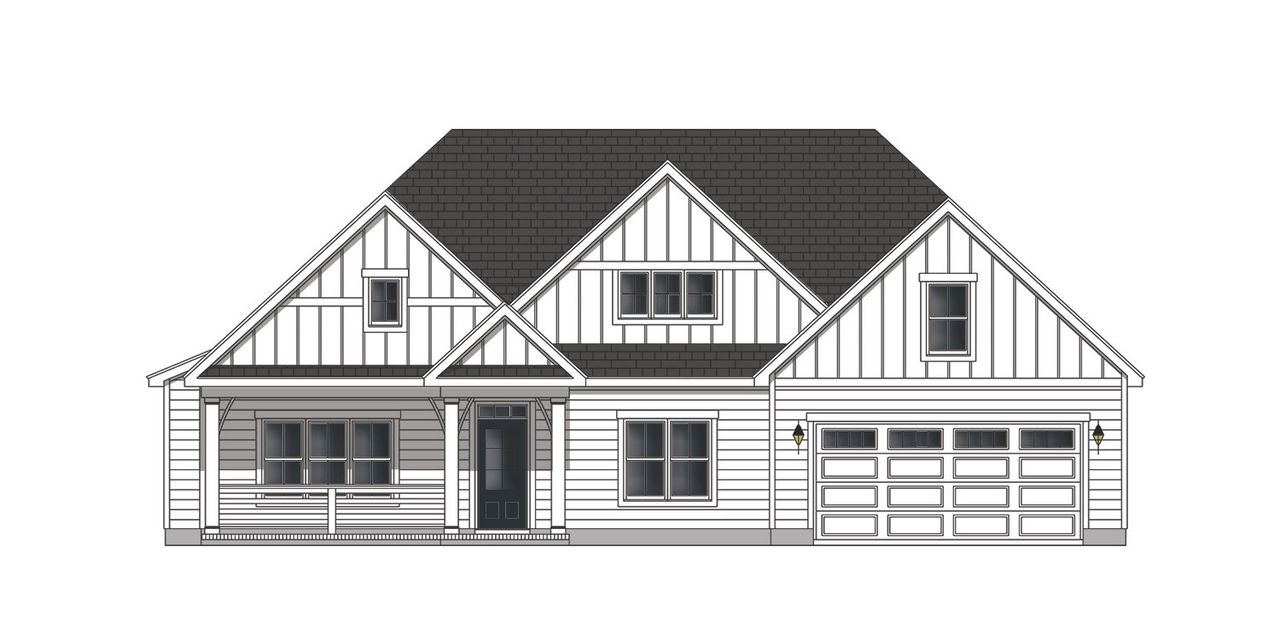 Front exterior of a new home in Kennedy's Crossing, Grimesland, NC, highlighting curb appeal (Image 2). Front exterior of a new home in Kennedy's Crossing, Grimesland, NC, highlighting curb appeal (Image 2).