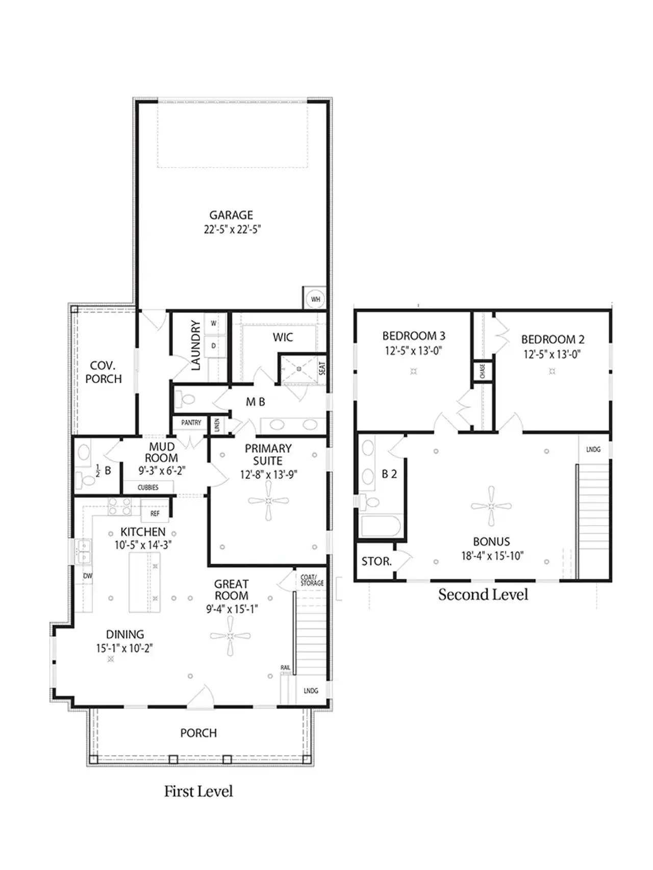 Russell Floor Plan, 3412 Patcham Dr., Lot 545 • Nolensville, TN