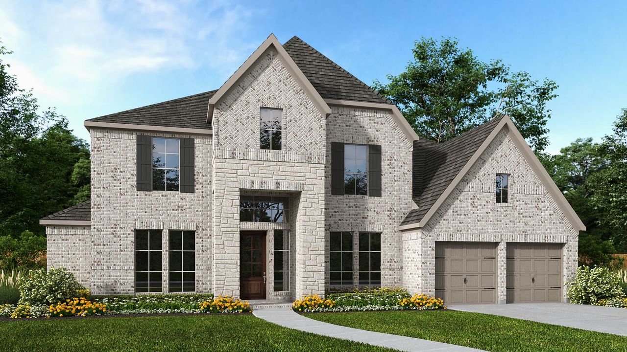 Representative exterior photo of a completed home built from the 3917W by Perry Homes in The Dominion 70', San Antonio, TX (Image 2).