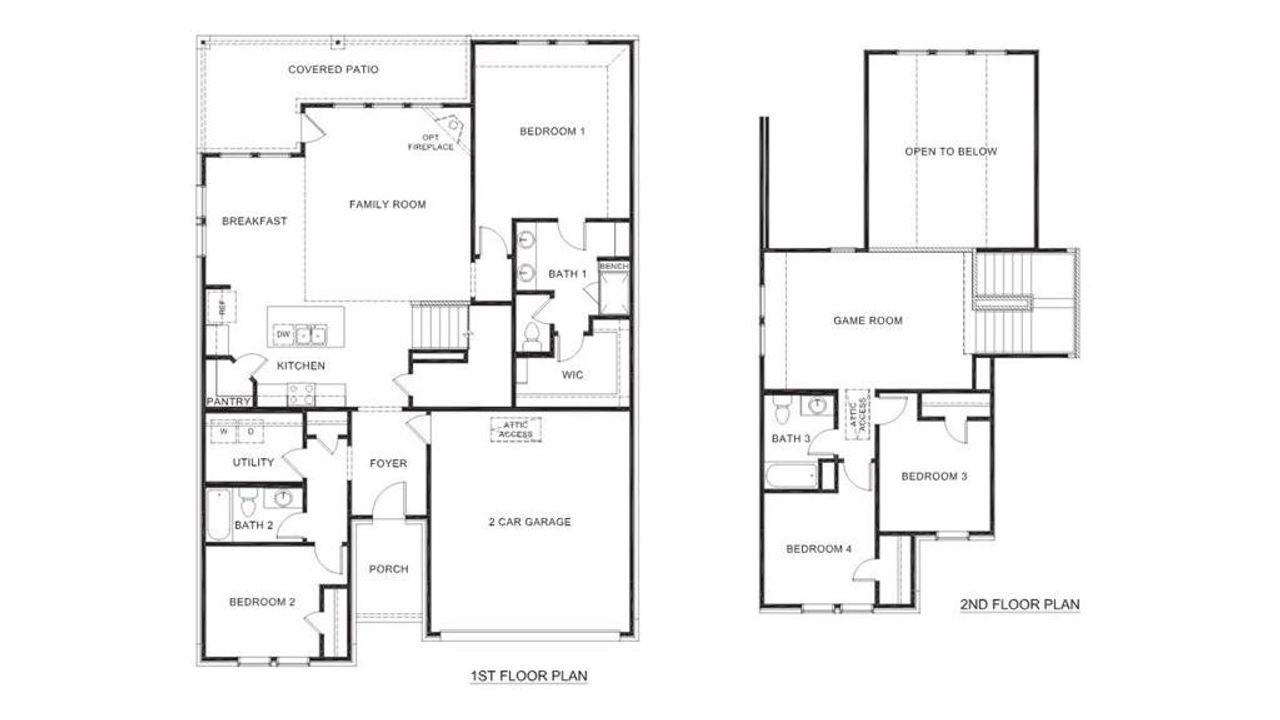 2D floor plan layout of this home in The Preserve at Forum, Grand Prairie, TX (Image 2).