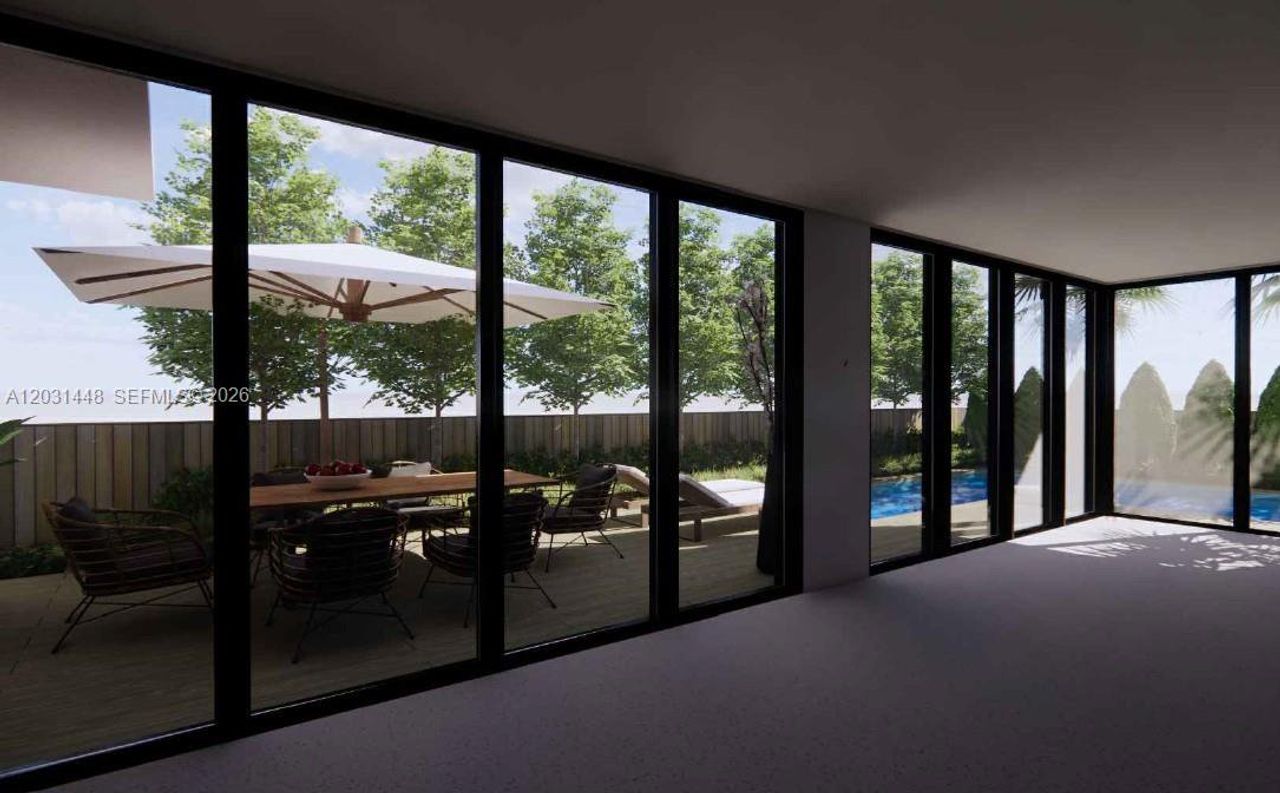 Exterior details and patio area of a home in , Miami (Image 2). Exterior details and patio area of a home in , Miami (Image 2).