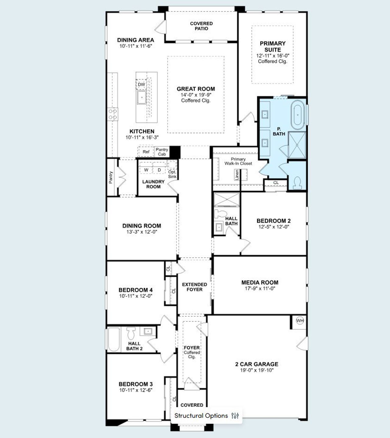 2D floor plan layout of this home in Edgewood, San Tan Valley, AZ (Image 2). 2D floor plan layout of this home in Edgewood, San Tan Valley, AZ (Image 2).