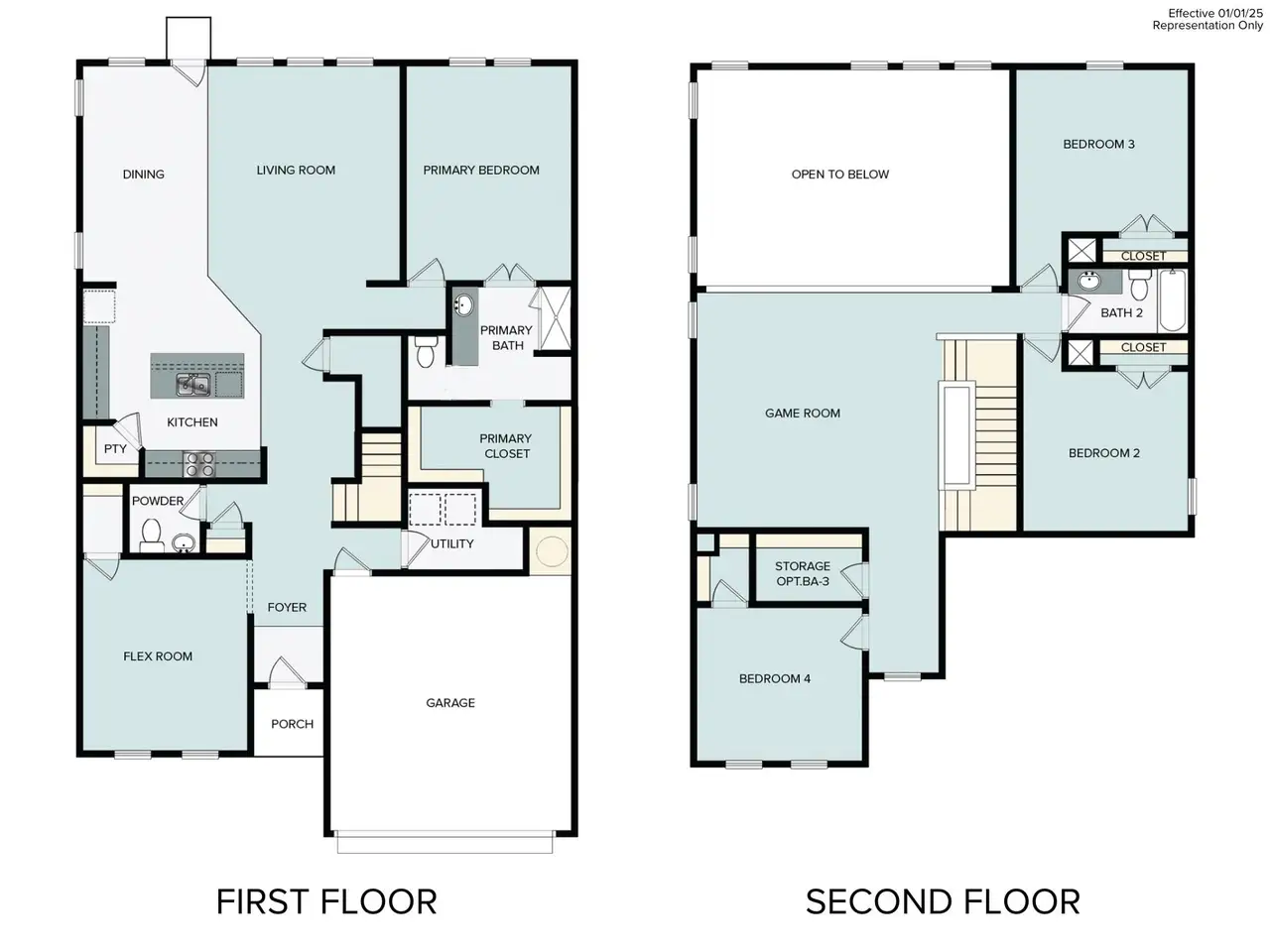 2D floor plan layout of this home in Cloverleaf, Austin, TX (Image 2).