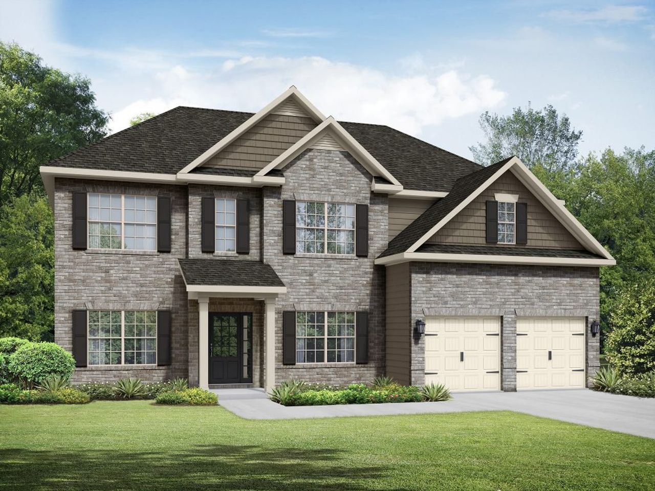 Representative exterior photo of a completed home built from the The Wendell by Stephen Elliott Homes in Ruby Creek Estates, Atlanta, GA (Image 2).