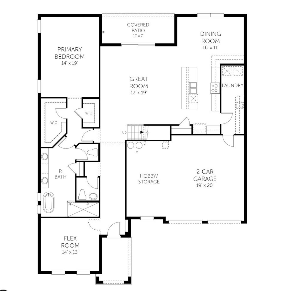 2D floor plan layout of this home in Palms at Windermere, Windermere, FL (Image 2). 2D floor plan layout of this home in Palms at Windermere, Windermere, FL (Image 2).