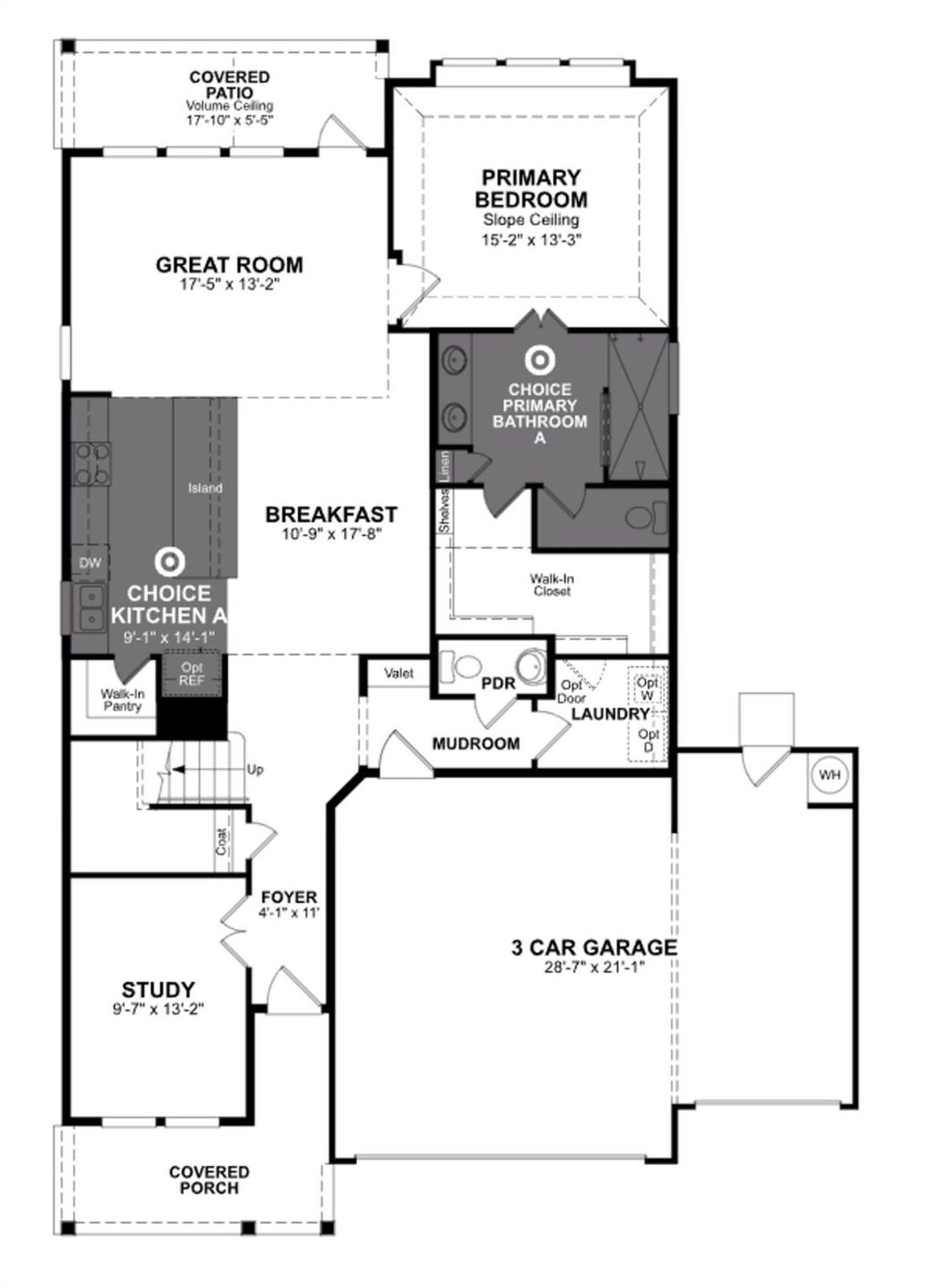 2D floor plan layout of this home in Arabella on the Prairie, Richmond, TX (Image 2).