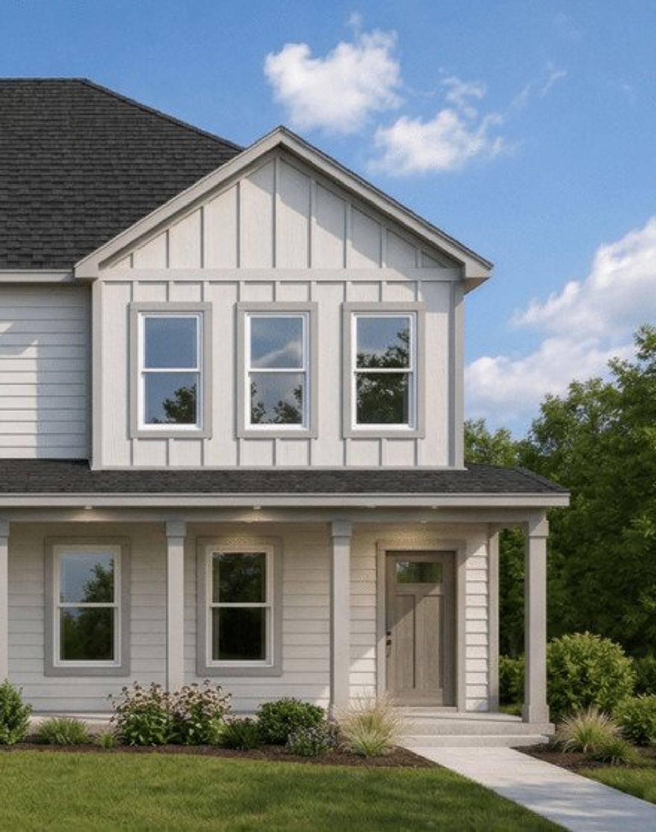 Front exterior of a new home in Charlotte New Homes, Charlotte, NC, highlighting curb appeal (Image 2).