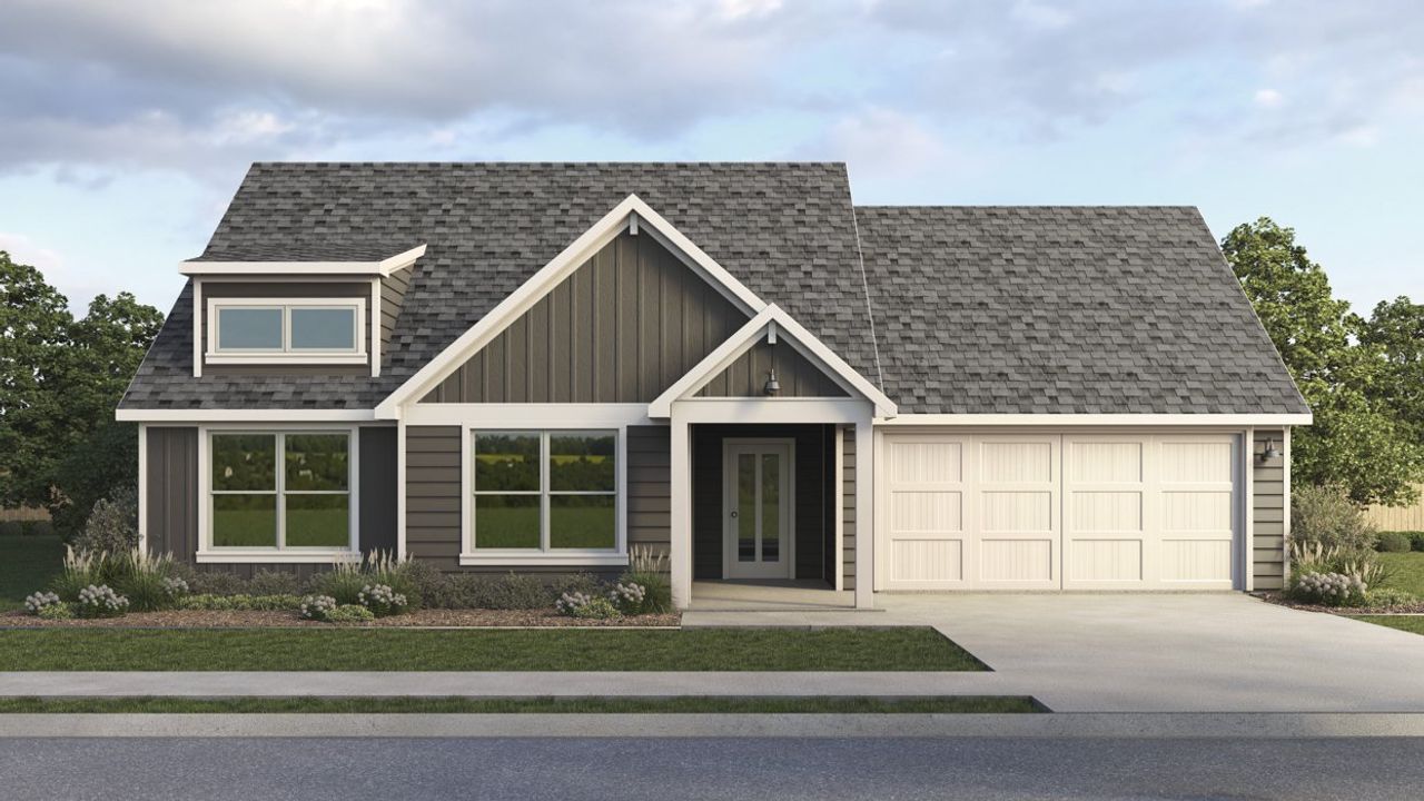 Representative exterior photo of a completed home built from the Daurian by D.R. Horton in Windrose, Pilot Point, TX (Image 2).