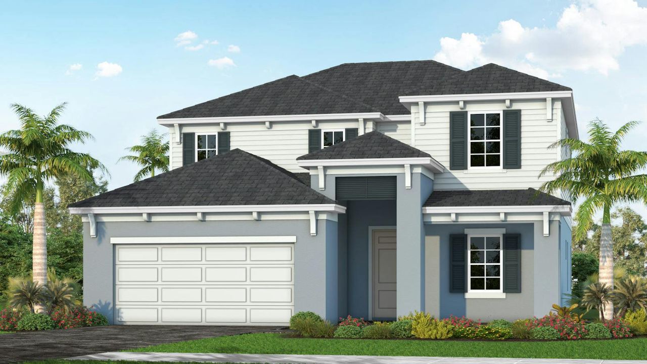 Representative exterior photo of a completed home built from the Bright Star by Neal Communities in Palm Grove Real Estate and Homes for Sale in Lakewood Ranch, FL - Neal Communities, Lakewood Ranch, FL (Image 2).