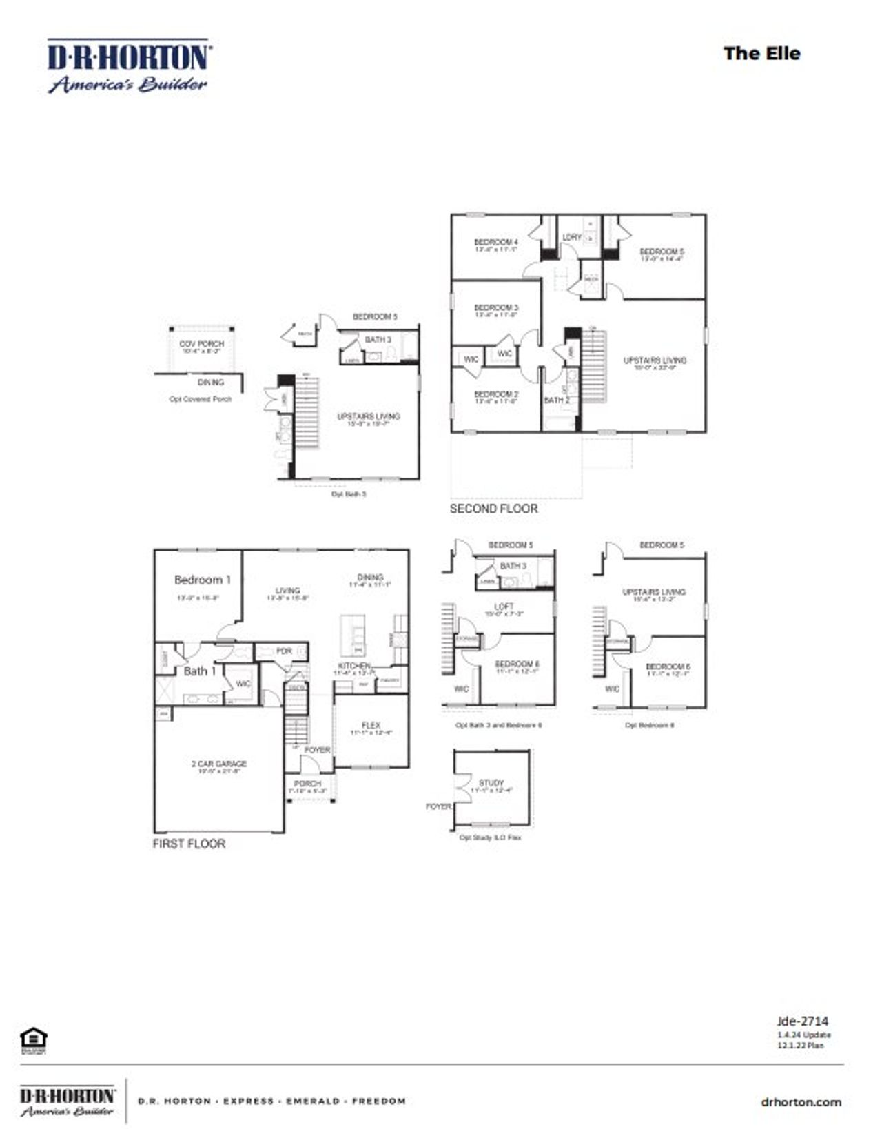 2D floor plan layout of this home in Auberon Woods, Conway, SC (Image 2).
