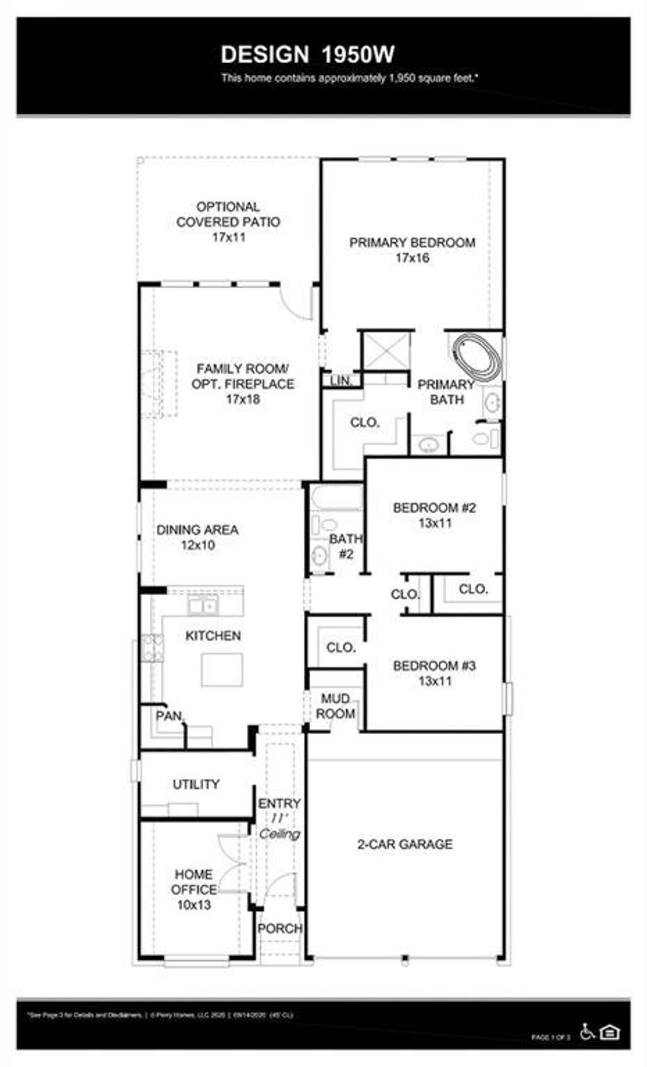 2D floor plan layout of this home in Avondale, Fate, TX (Image 2).