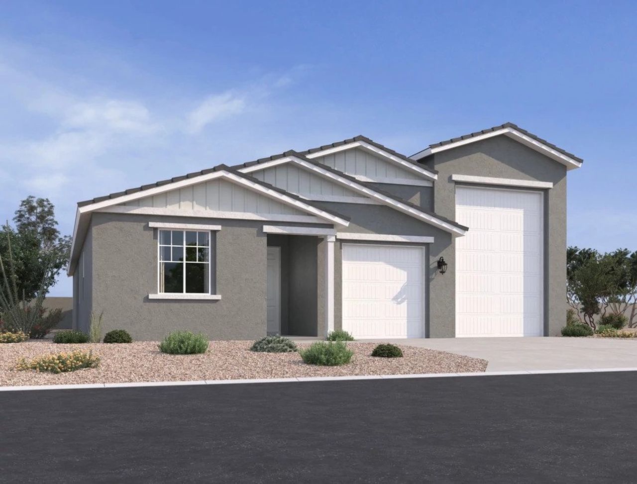 Representative exterior photo of a completed home built from the Ruby RV by Ashton Woods in Sanctuary at Stonebridge Manor, Waddell, AZ (Image 2).