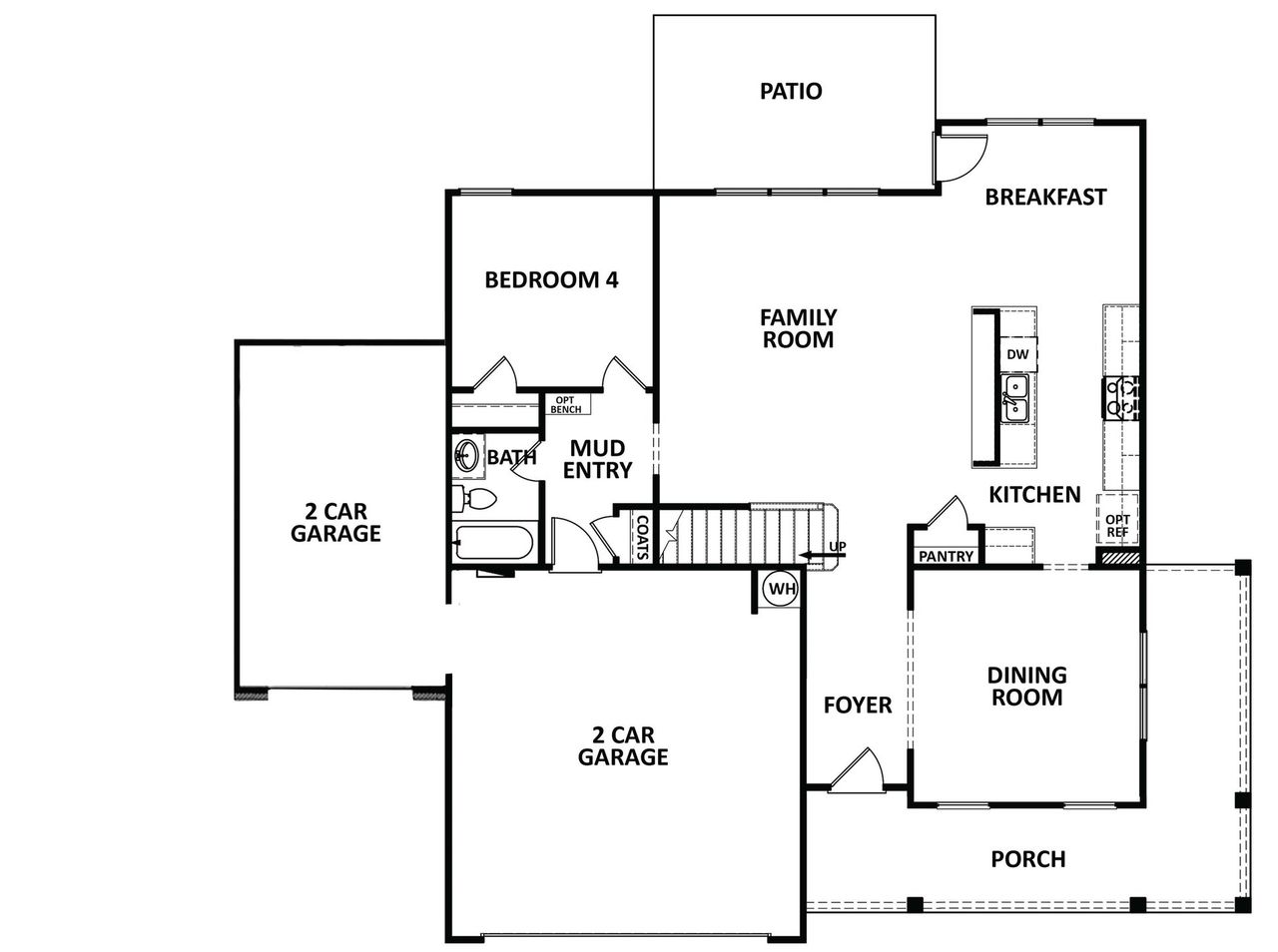 2D floor plan layout of this home in Weslyn Park, Social Circle, GA (Image 2).