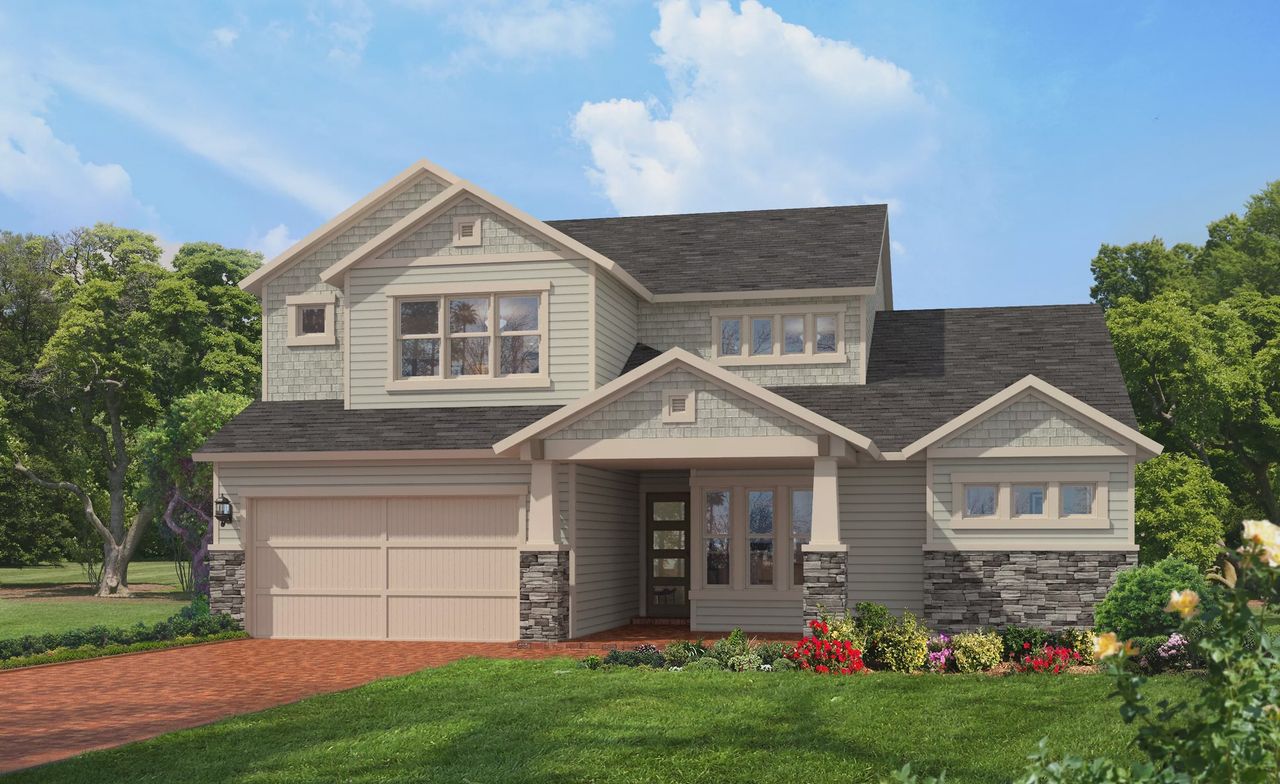 Representative exterior photo of a completed home built from the Palos Verdes by ICI Homes in Middlebourne, St. Johns, FL (Image 2).