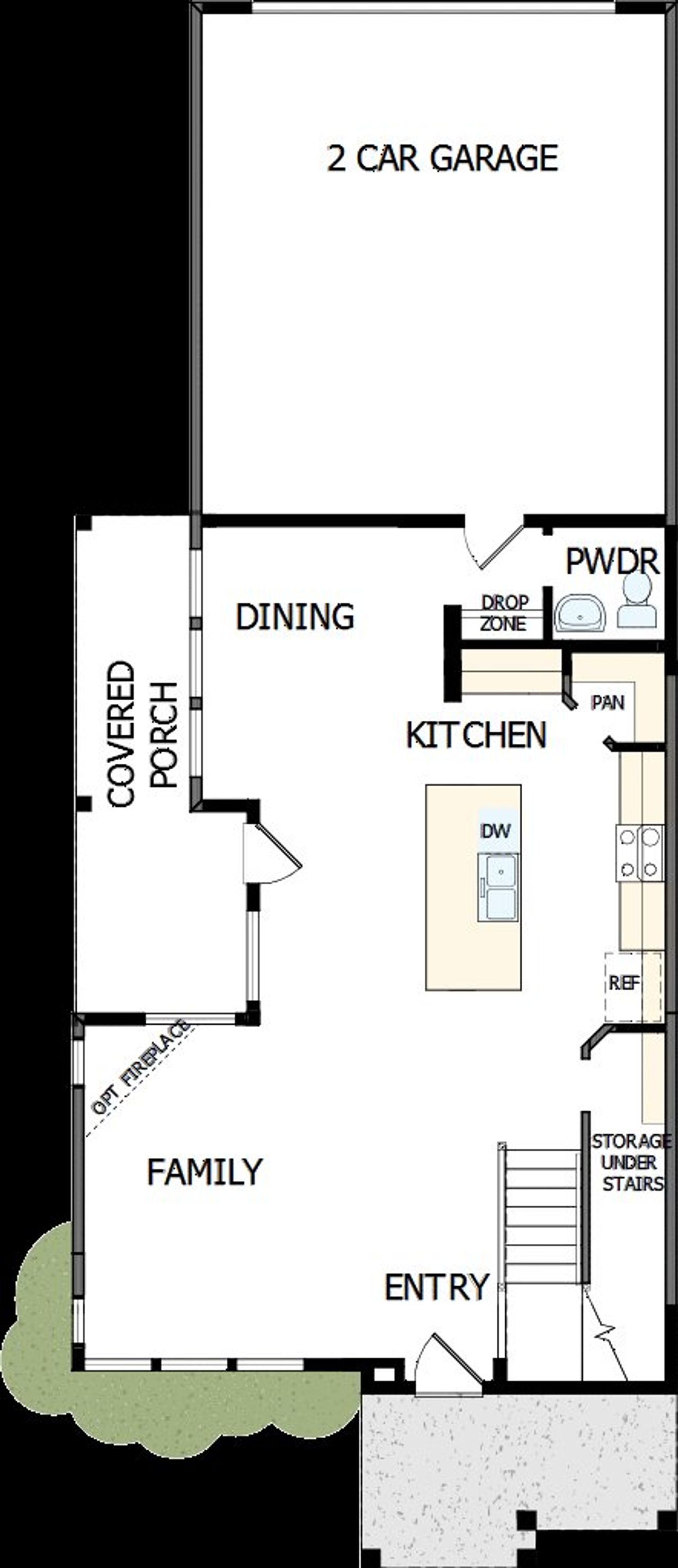 2D floor plan layout of this home in Elyson 40', Katy, TX (Image 2).