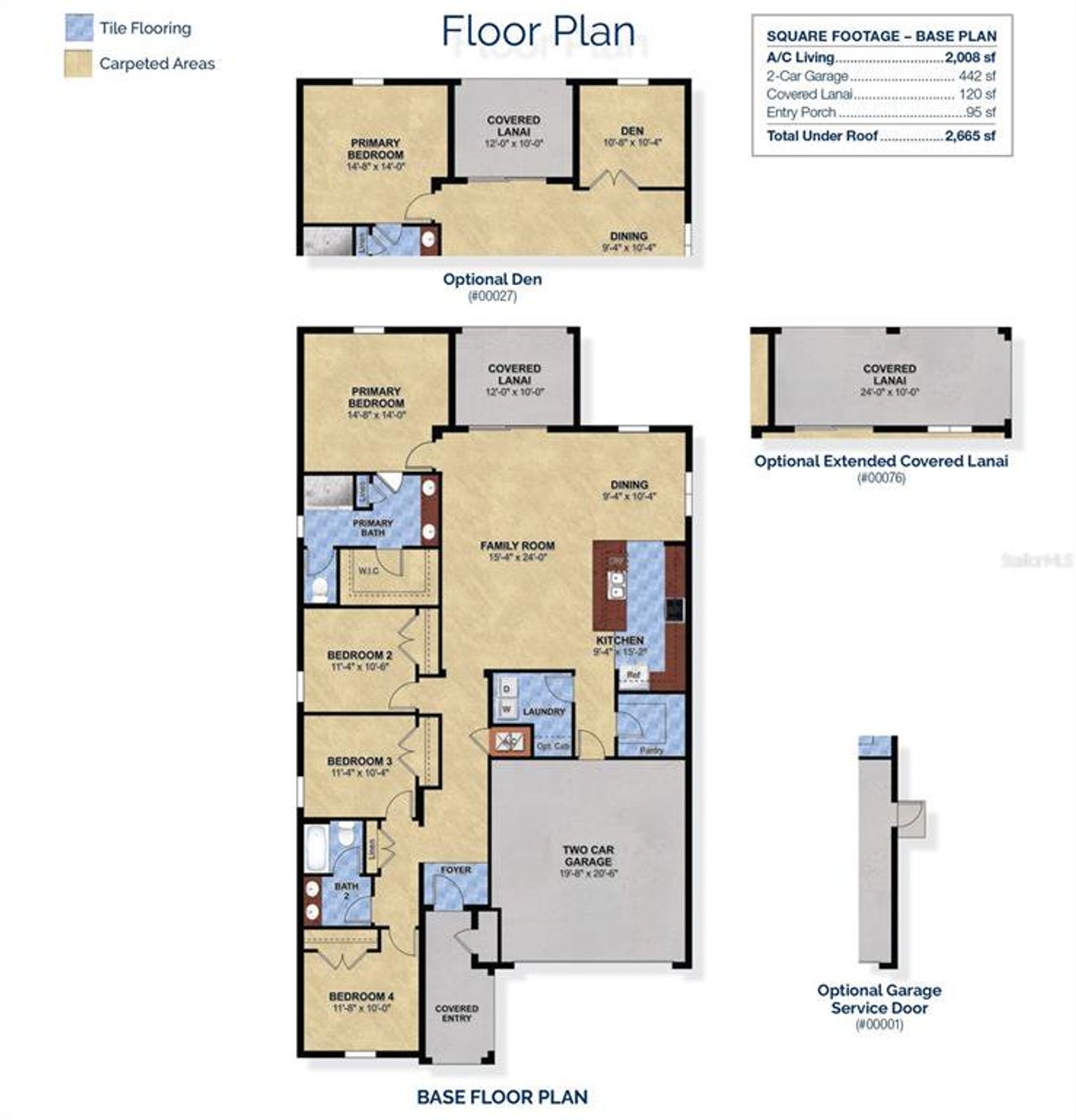 2D floor plan layout of this home in Trinity Gardens, Deland, FL (Image 2).