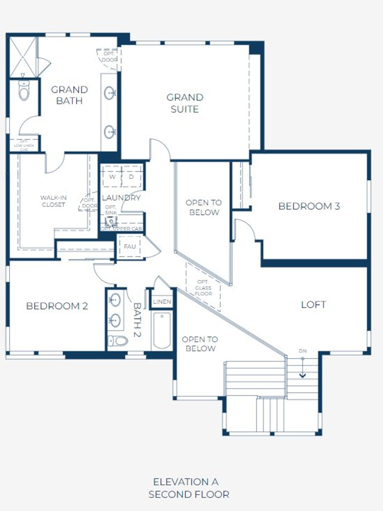 2D floor plan layout for the Fusion 1 by Infinity Properties in Lyric at Ridgegate, Lone Tree, CO (Image 2).