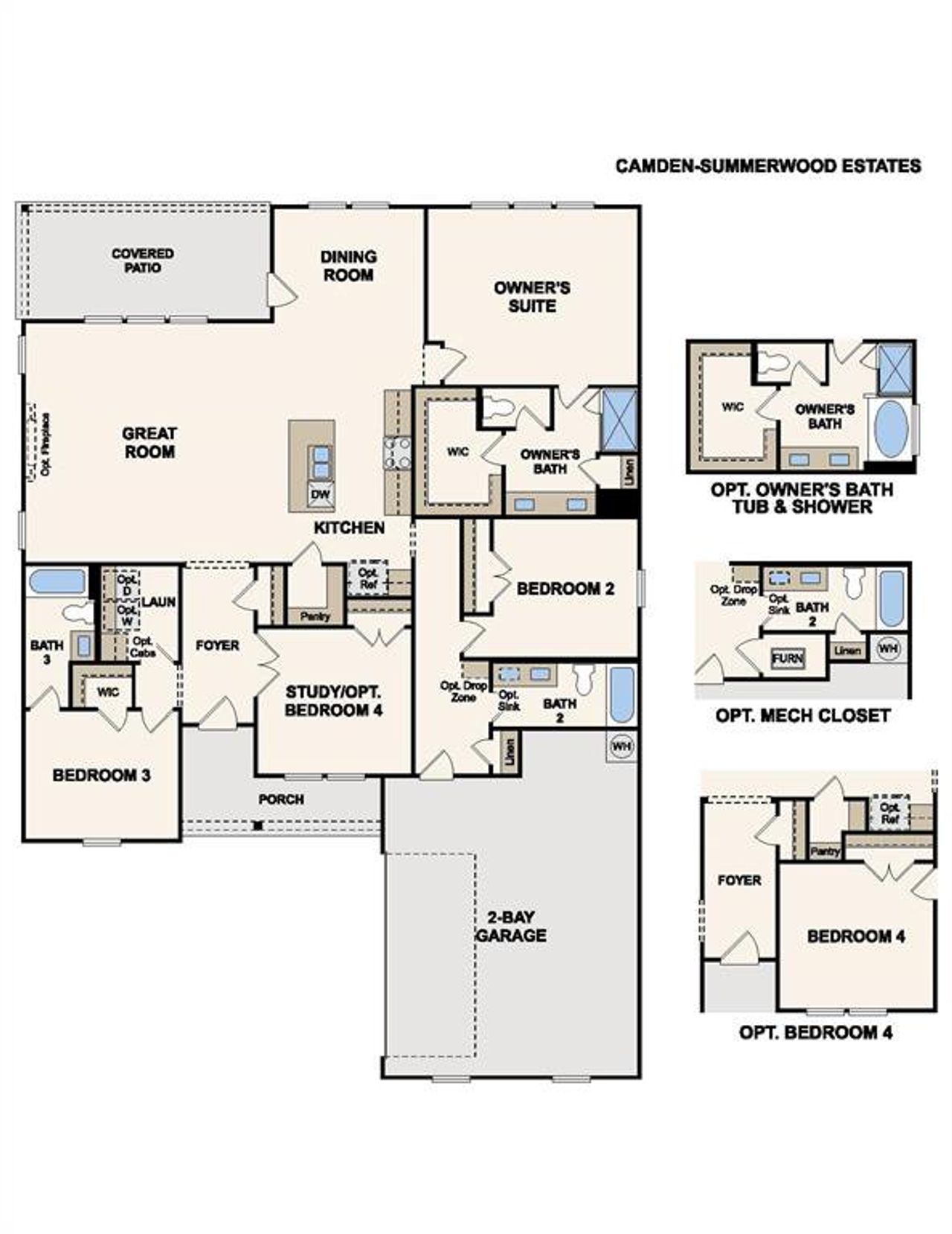 2D floor plan layout of this home in Summerwood Estates, Red Oak, TX (Image 2). 2D floor plan layout of this home in Summerwood Estates, Red Oak, TX (Image 2).