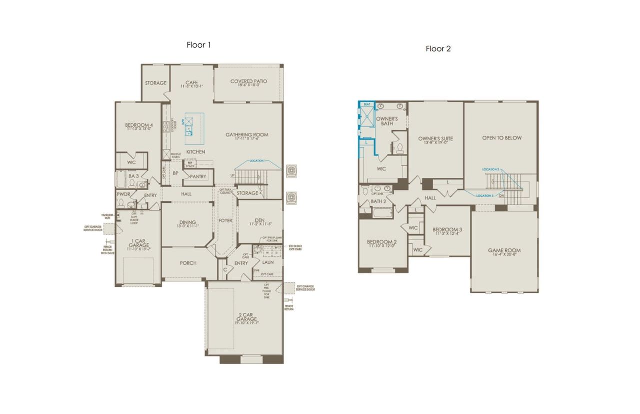 2D floor plan layout of this home in Artisan at Asante, Surprise, AZ (Image 2).