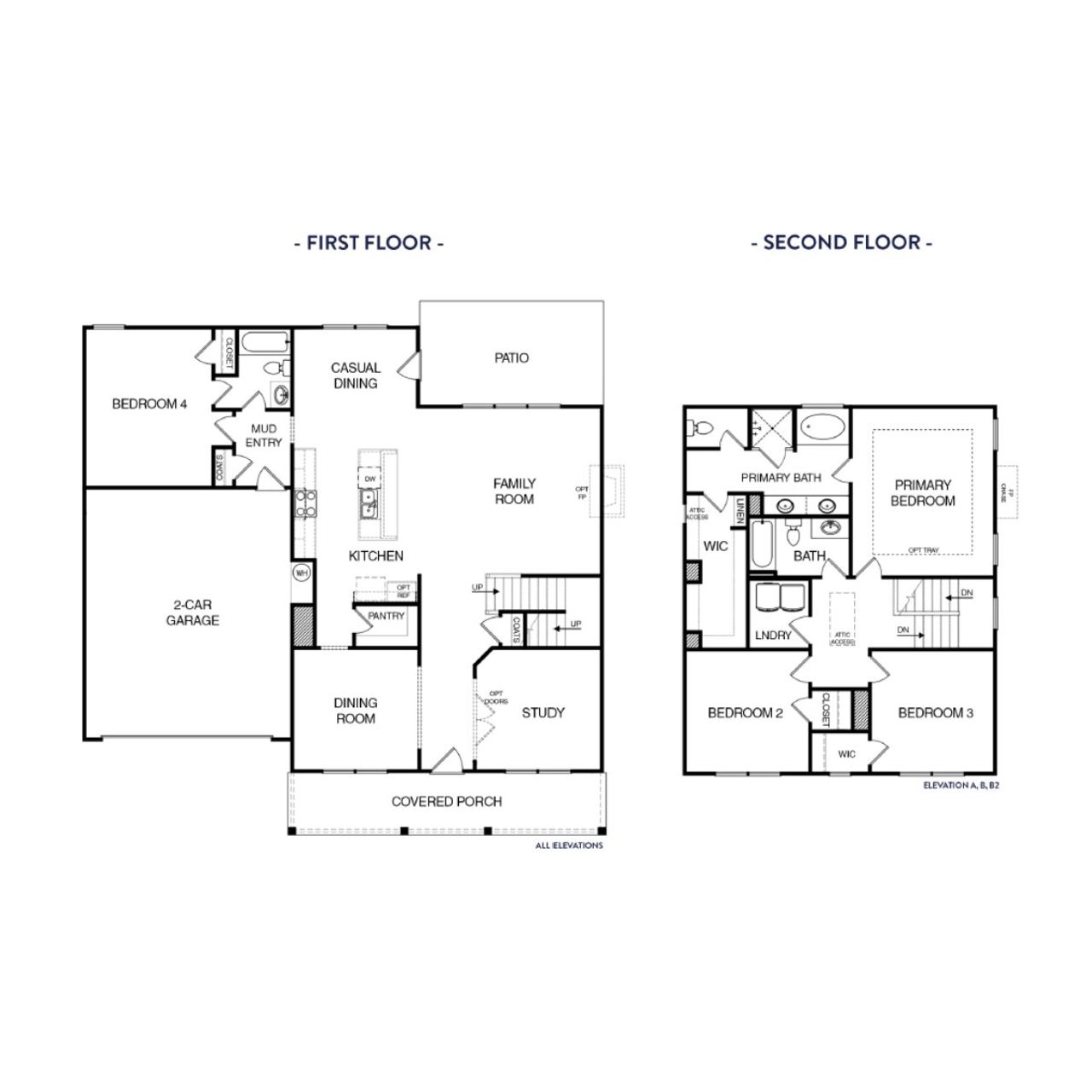 2D floor plan layout of this home in Cherokee Knoll, Williamston, SC (Image 2).