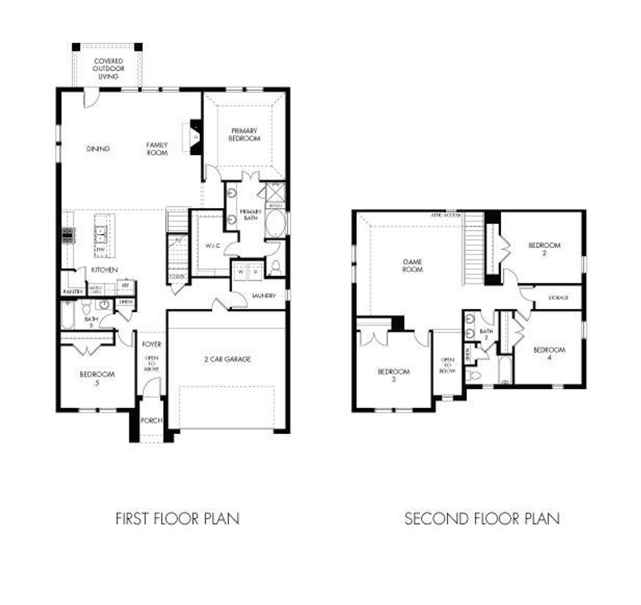 2D floor plan layout of this home in Ashford Park - Texana Series, Corinth, TX (Image 2). 2D floor plan layout of this home in Ashford Park - Texana Series, Corinth, TX (Image 2).
