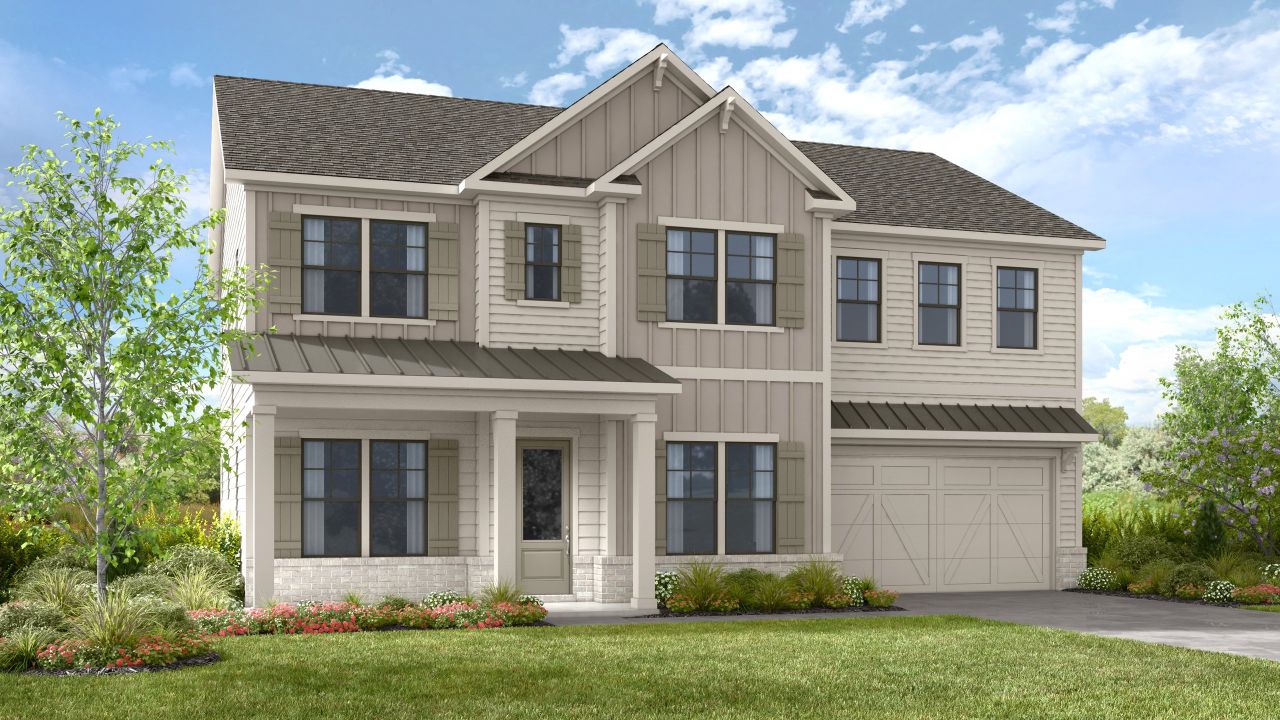 Representative exterior photo of a completed home built from the Burgundy by Taylor Morrison in Wayt Farm, Cumming, GA (Image 2).