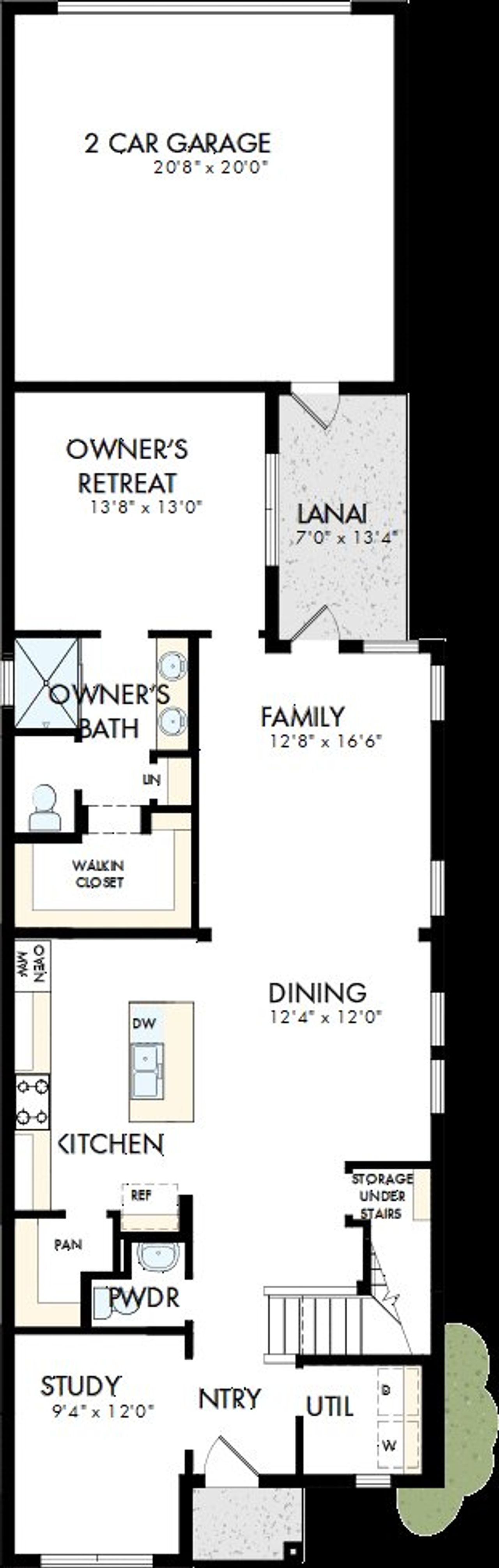 2D floor plan layout of this home in Palmeras at Crossprairie – The Magnolia Collection, St. Cloud, FL (Image 2). 2D floor plan layout of this home in Palmeras at Crossprairie – The Magnolia Collection, St. Cloud, FL (Image 2).