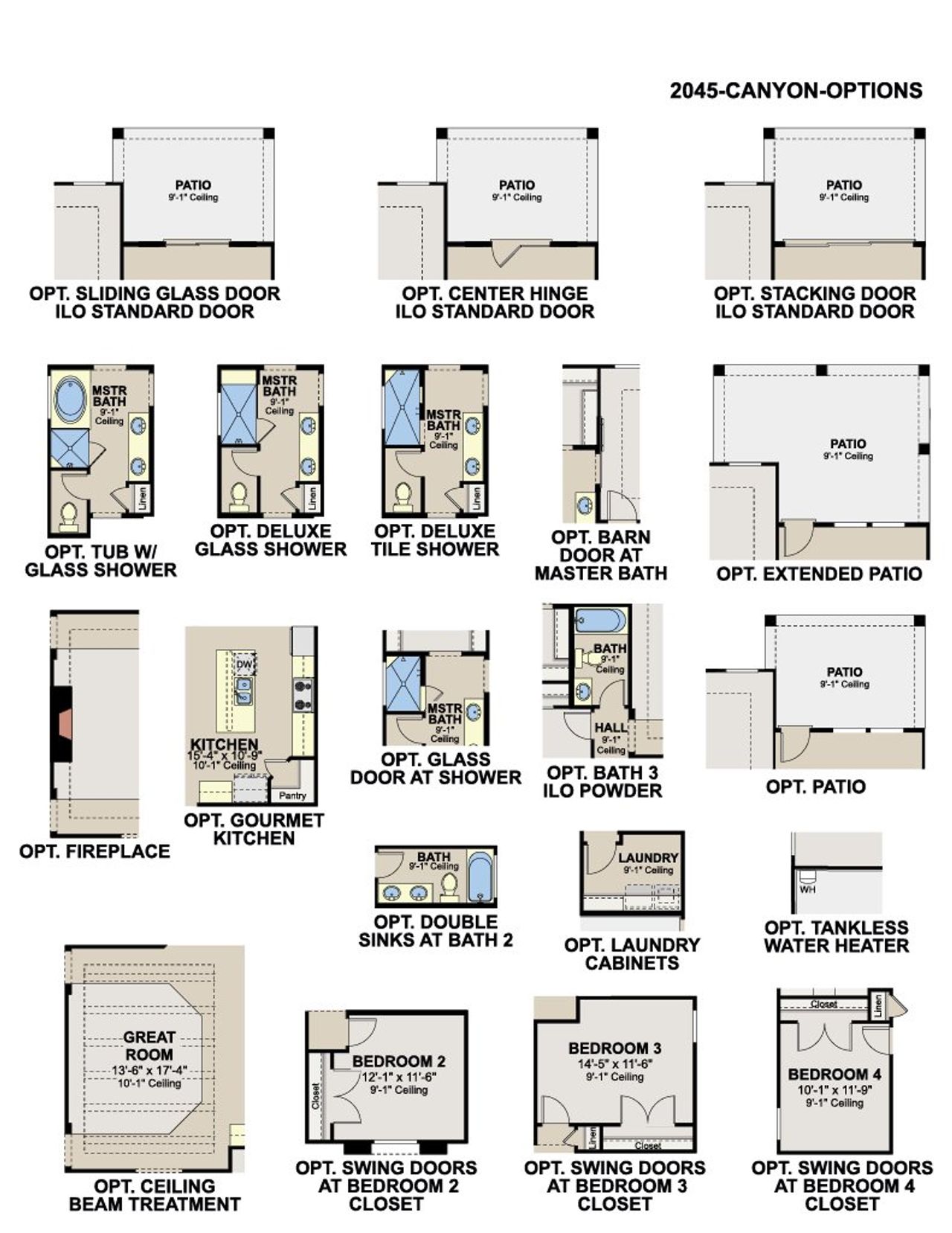 2D floor plan layout of this home in Paloma Ranch, Harlingen, TX (Image 2).
