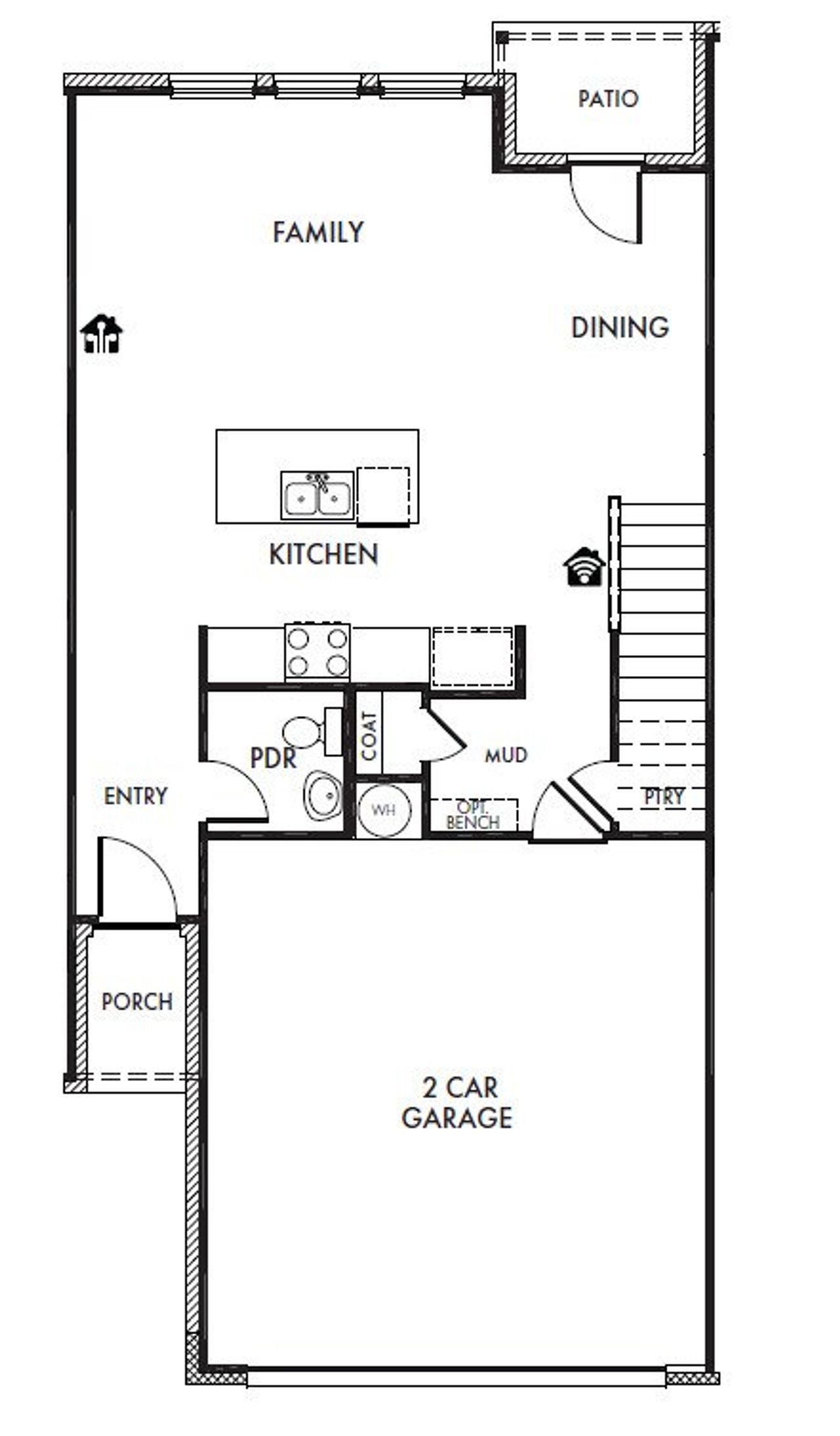 2D floor plan layout for the Jasper by Impression Homes in Sereno Oaks, Dallas, TX (Image 2). 2D floor plan layout for the Jasper by Impression Homes in Sereno Oaks, Dallas, TX (Image 2).