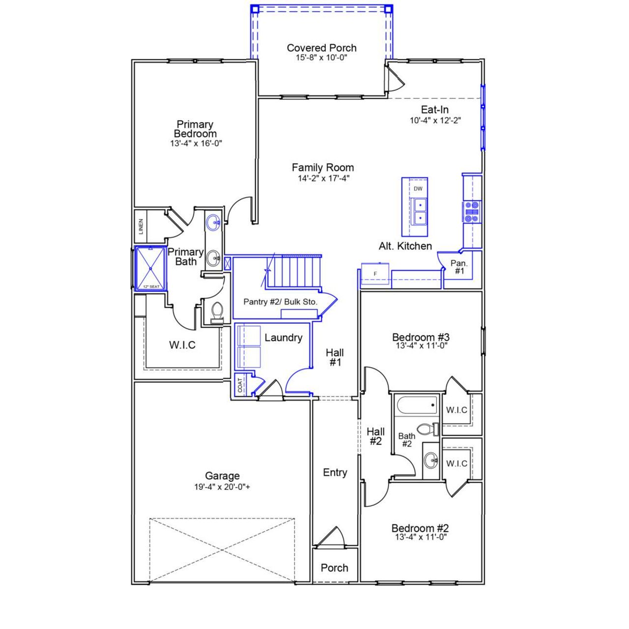 2D floor plan layout of this home in Ovation at Sweetbrier, Durham, NC (Image 2). 2D floor plan layout of this home in Ovation at Sweetbrier, Durham, NC (Image 2).