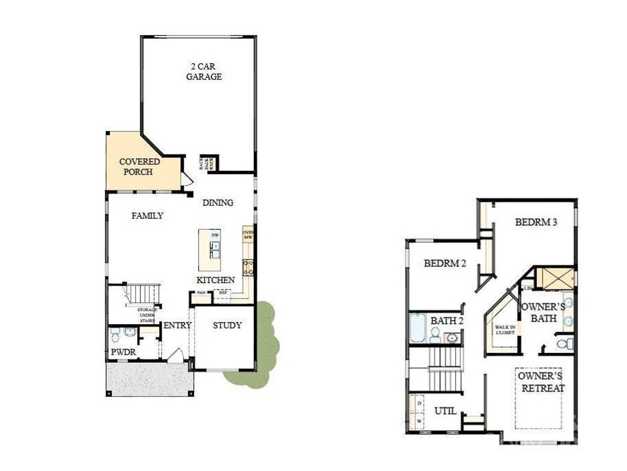 2D floor plan layout of this home in Whitley Preserve – Park Collection, Mint Hill, NC (Image 2). 2D floor plan layout of this home in Whitley Preserve – Park Collection, Mint Hill, NC (Image 2).