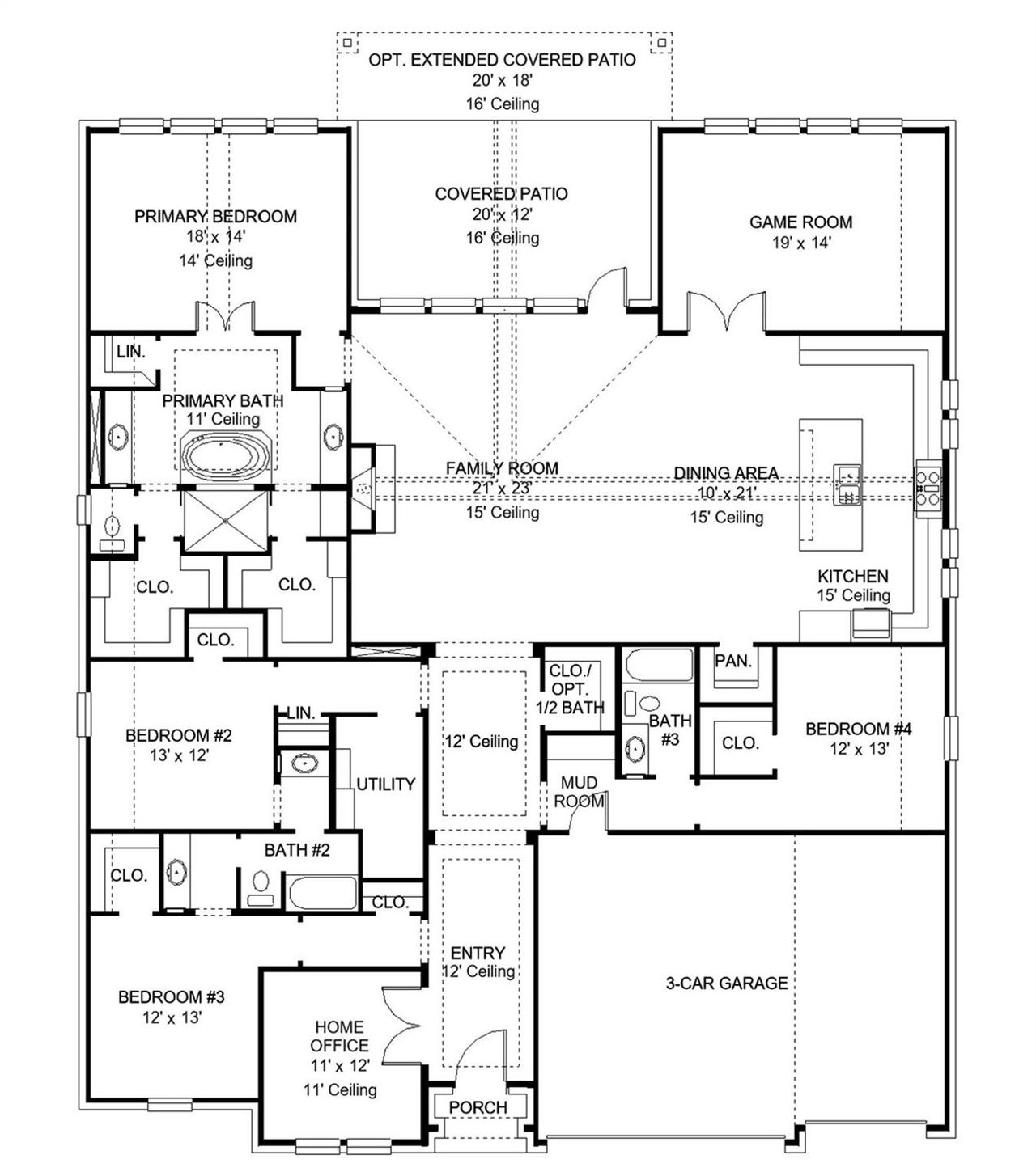 2D floor plan layout of this home in Valencia, Manvel, TX (Image 2).