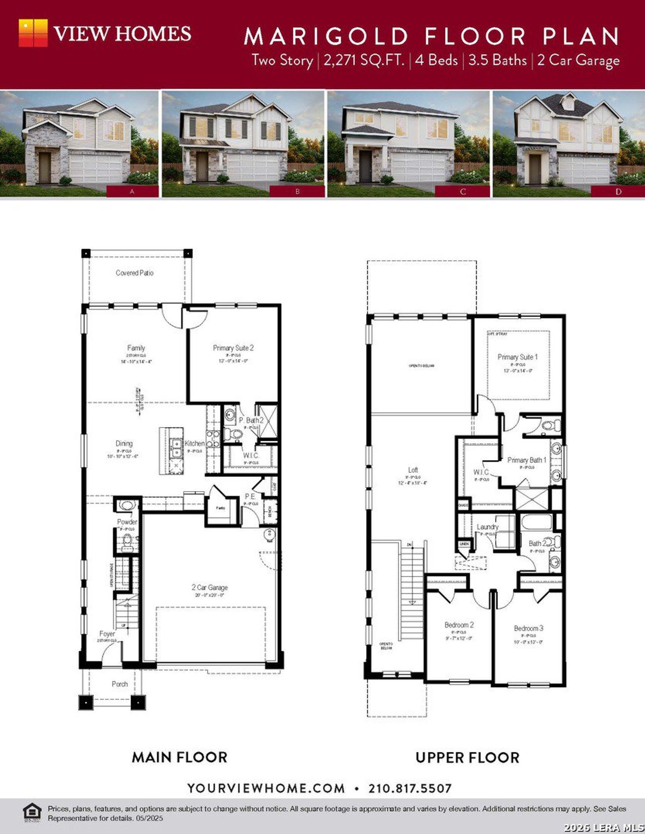 2D floor plan layout of this home in , San Antonio, TX (Image 2).