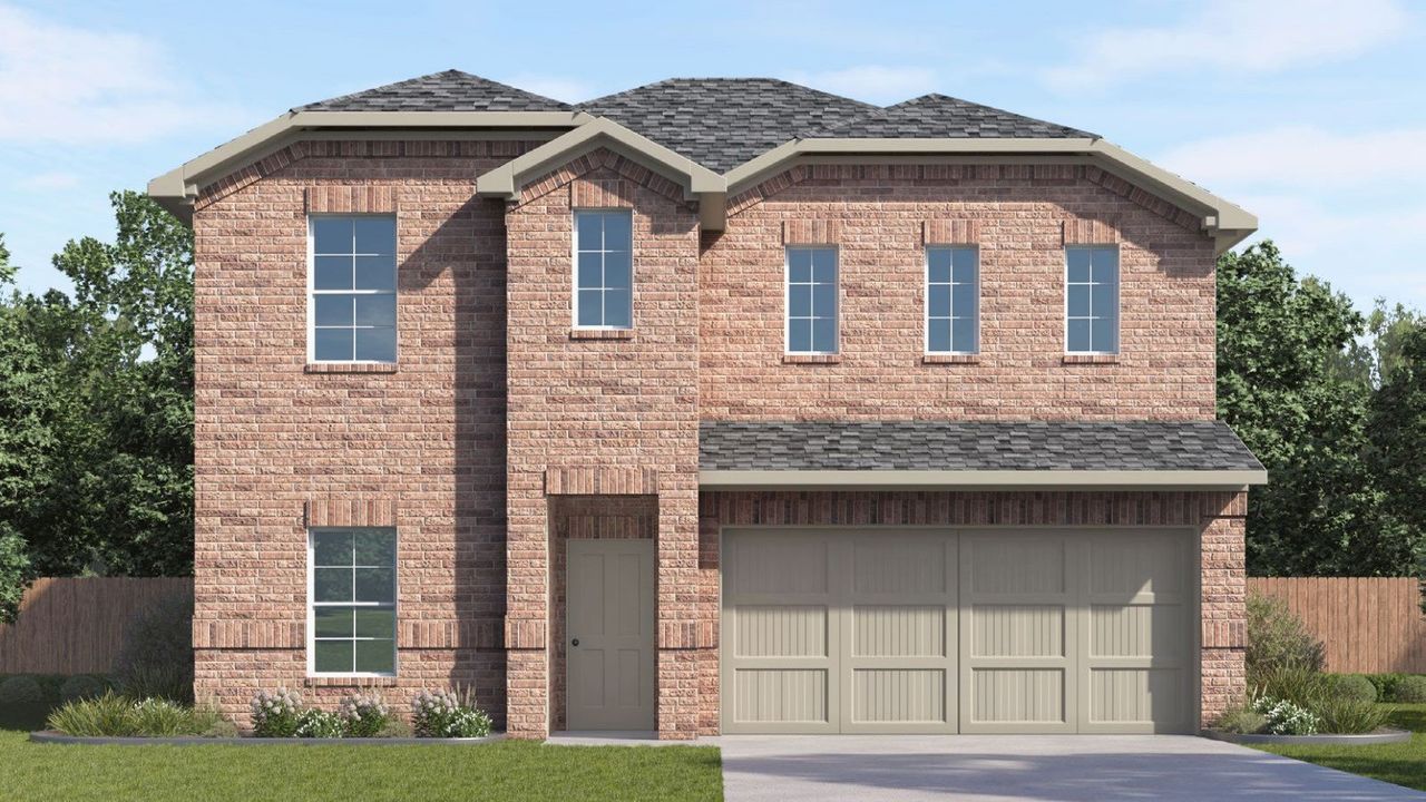 Representative exterior photo of a completed home built from the Walker by D.R. Horton in Emberly, Beasley, TX (Image 2).