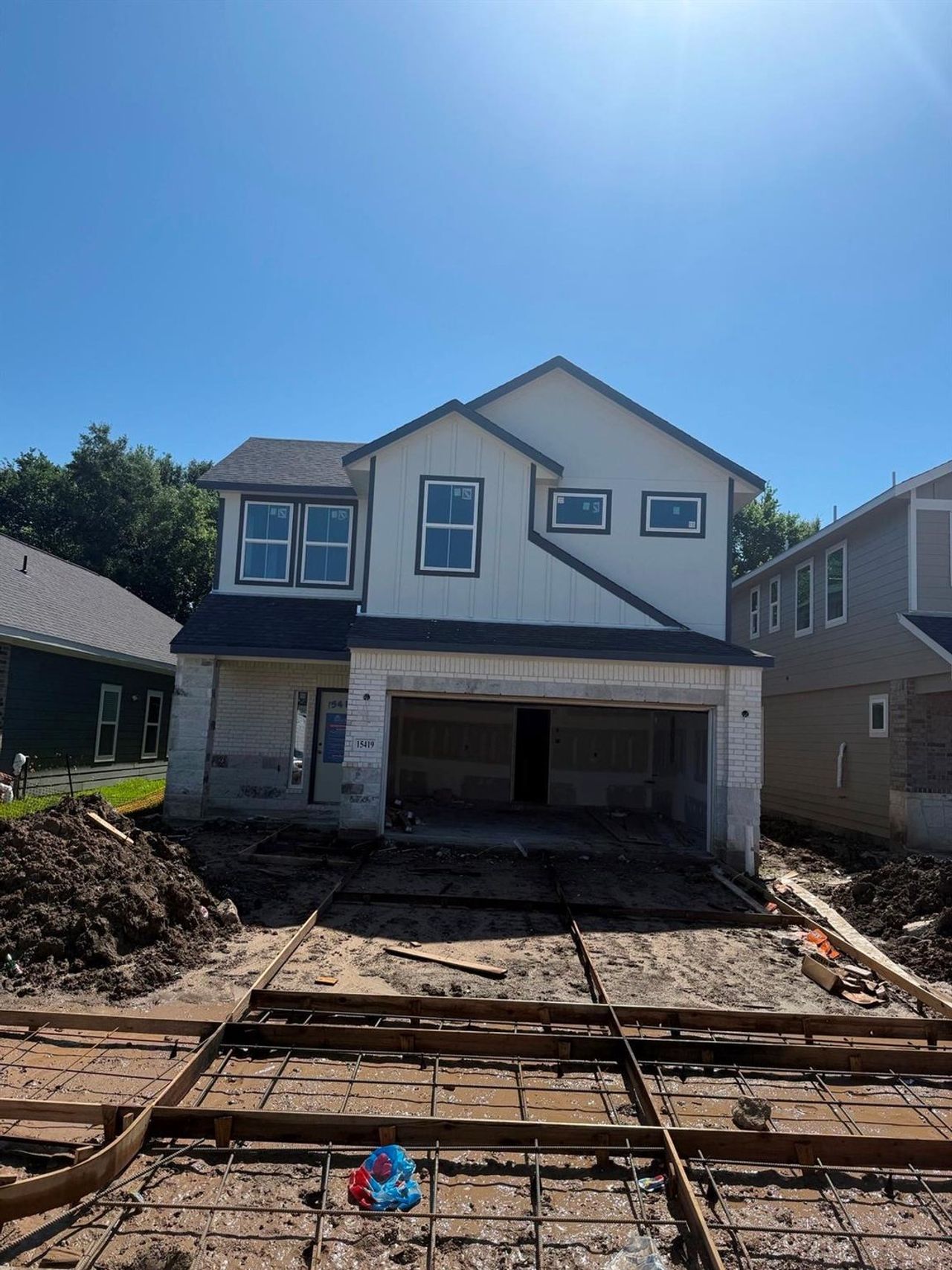 In-progress construction of a new home in , Houston, TX (Image 2).