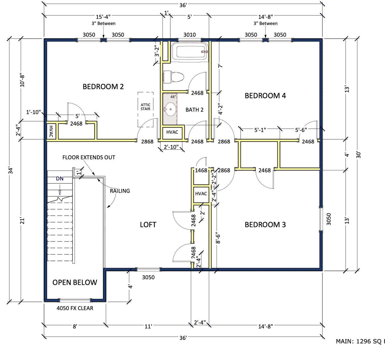 2D floor plan layout of this home in Ballentine Ridge, Lyman, SC (Image 2).