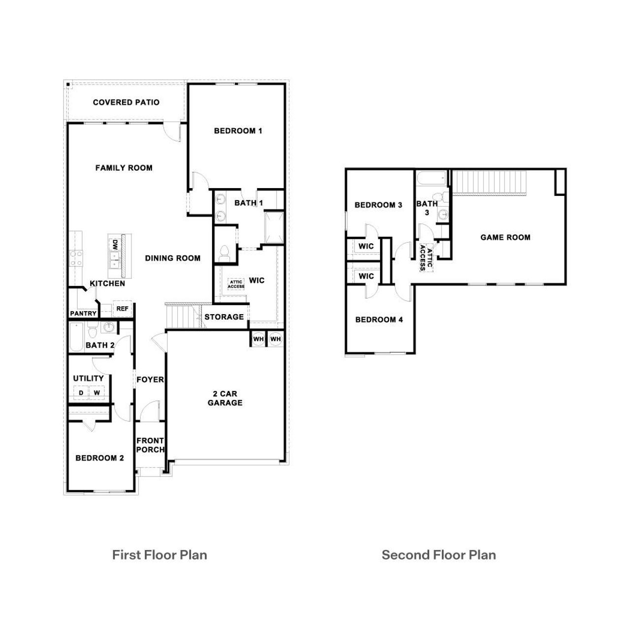 2D floor plan layout of this home in Trails at Wildhorse, Austin, TX (Image 2). 2D floor plan layout of this home in Trails at Wildhorse, Austin, TX (Image 2).