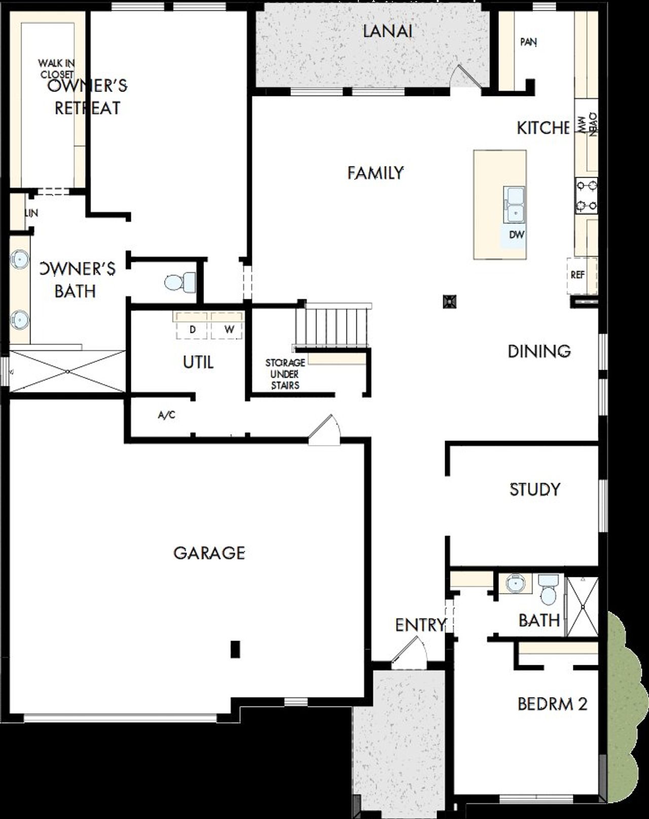 2D floor plan layout of this home in Coasterra, Palmetto, FL (Image 2).