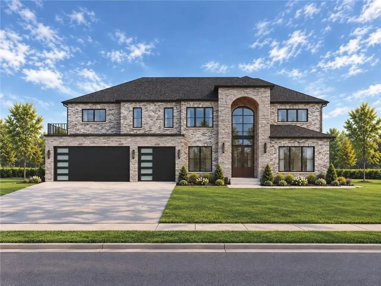 Front exterior of a new home in , Lawrenceville, GA, highlighting curb appeal (Image 2).