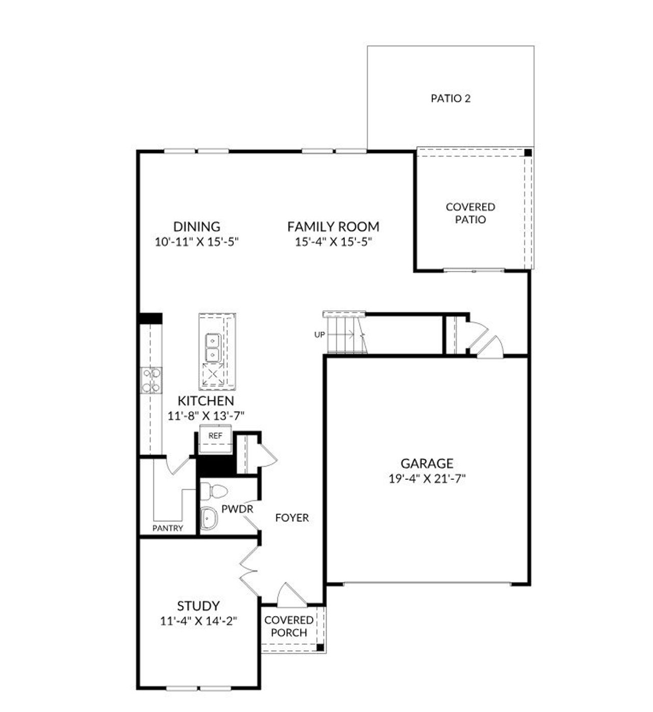 2D floor plan layout of this home in Longview, Lexington, SC (Image 2).