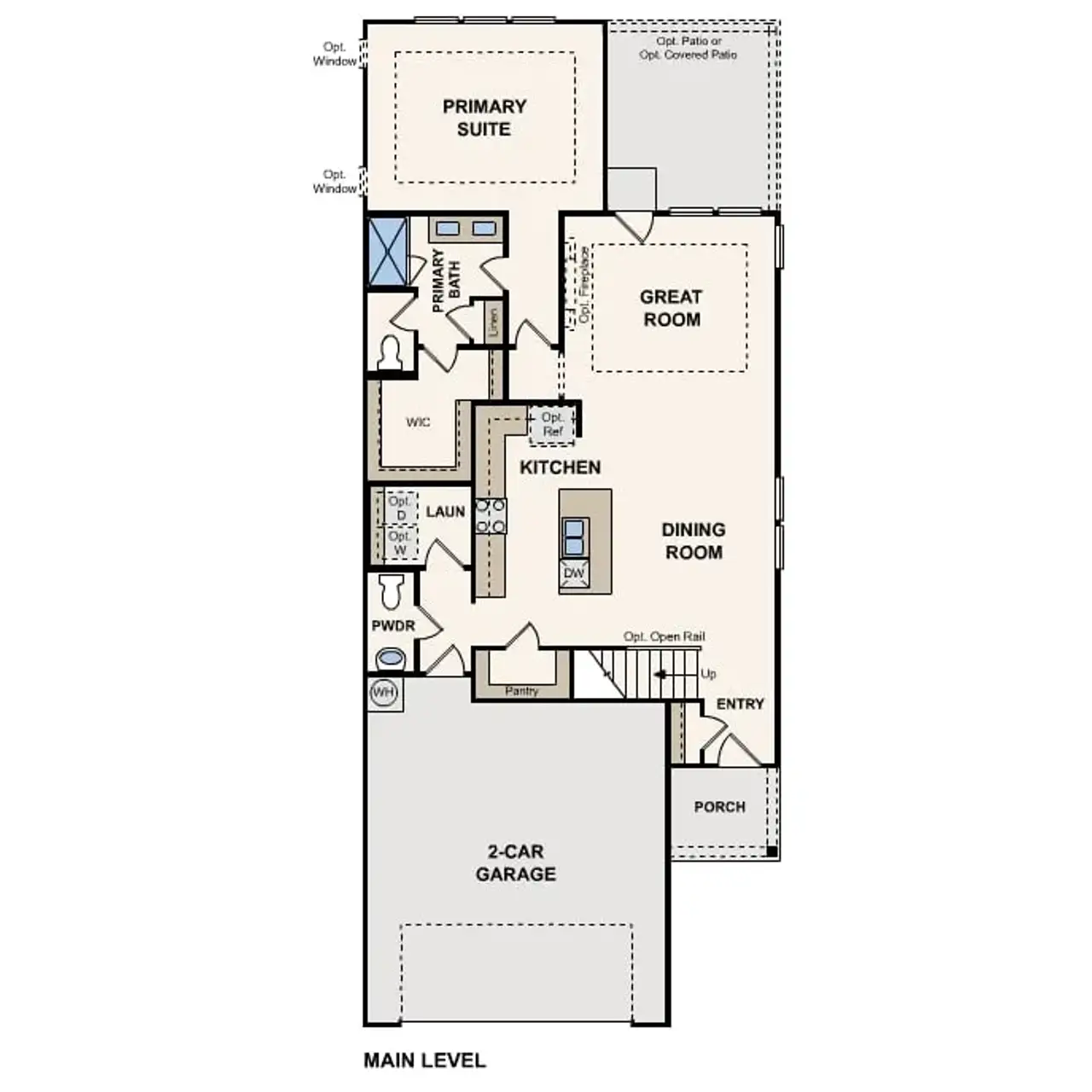 2D floor plan layout for the Silverbell by Century Communities in Somerset, Hockley, TX (Image 2).