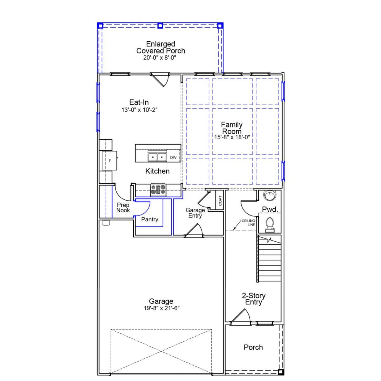 2D floor plan layout of this home in Sweetbrier, Durham, NC (Image 2).