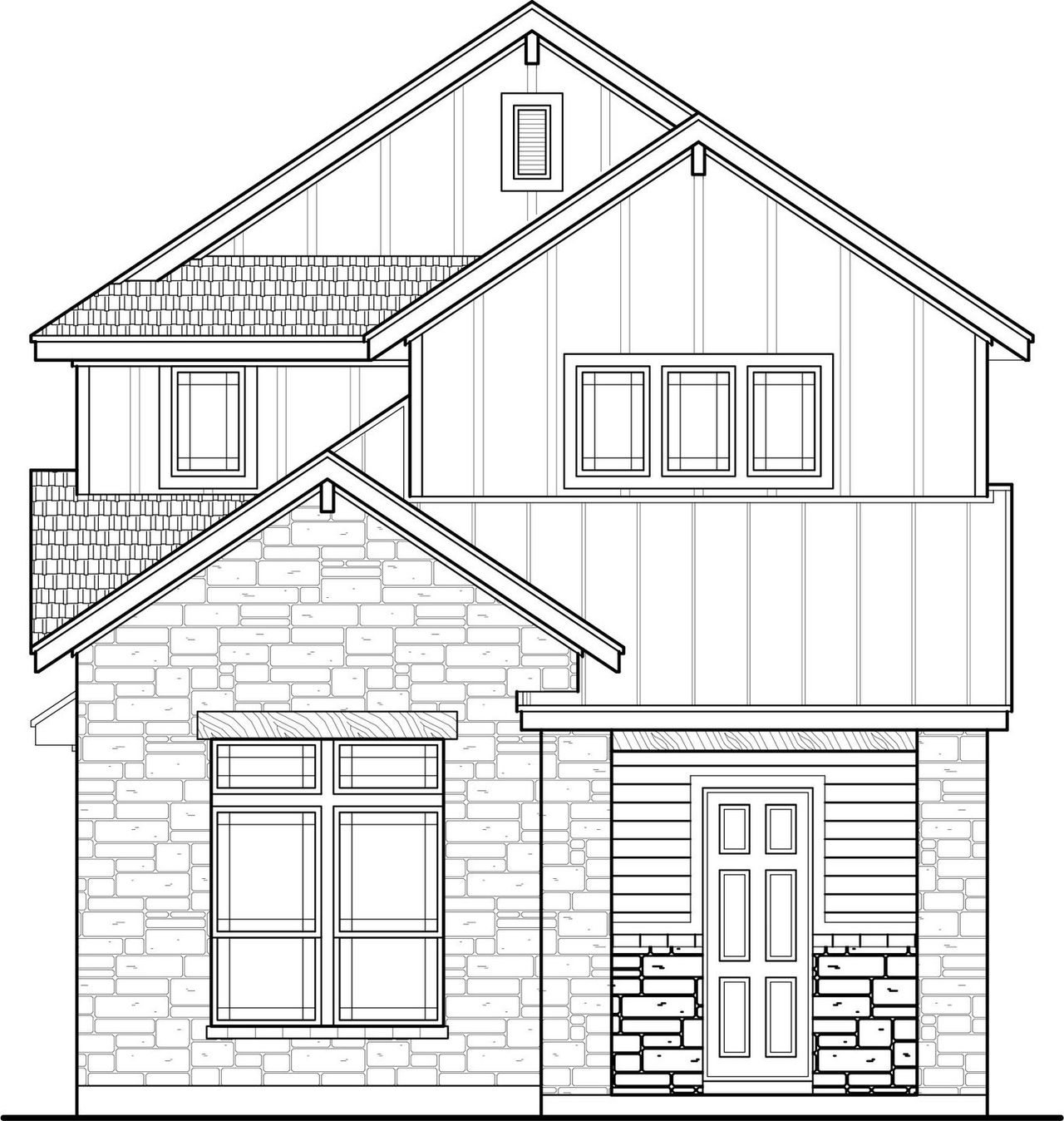 Representative exterior photo of a completed home built from the 1656 by Wes Peoples Homes in Town Creek, New Braunfels, TX (Image 2). Representative exterior photo of a completed home built from the 1656 by Wes Peoples Homes in Town Creek, New Braunfels, TX (Image 2).