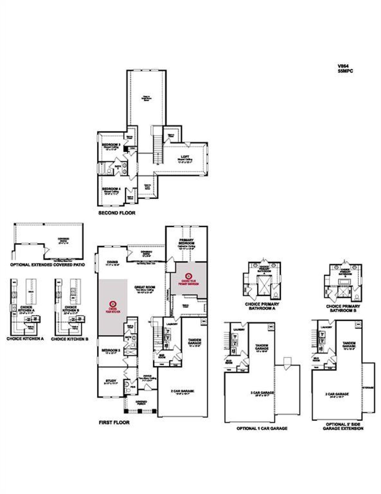 The Vanderbilt plan features 4 bedrooms, 3.5 baths, and over 3,100 sqft of living space.