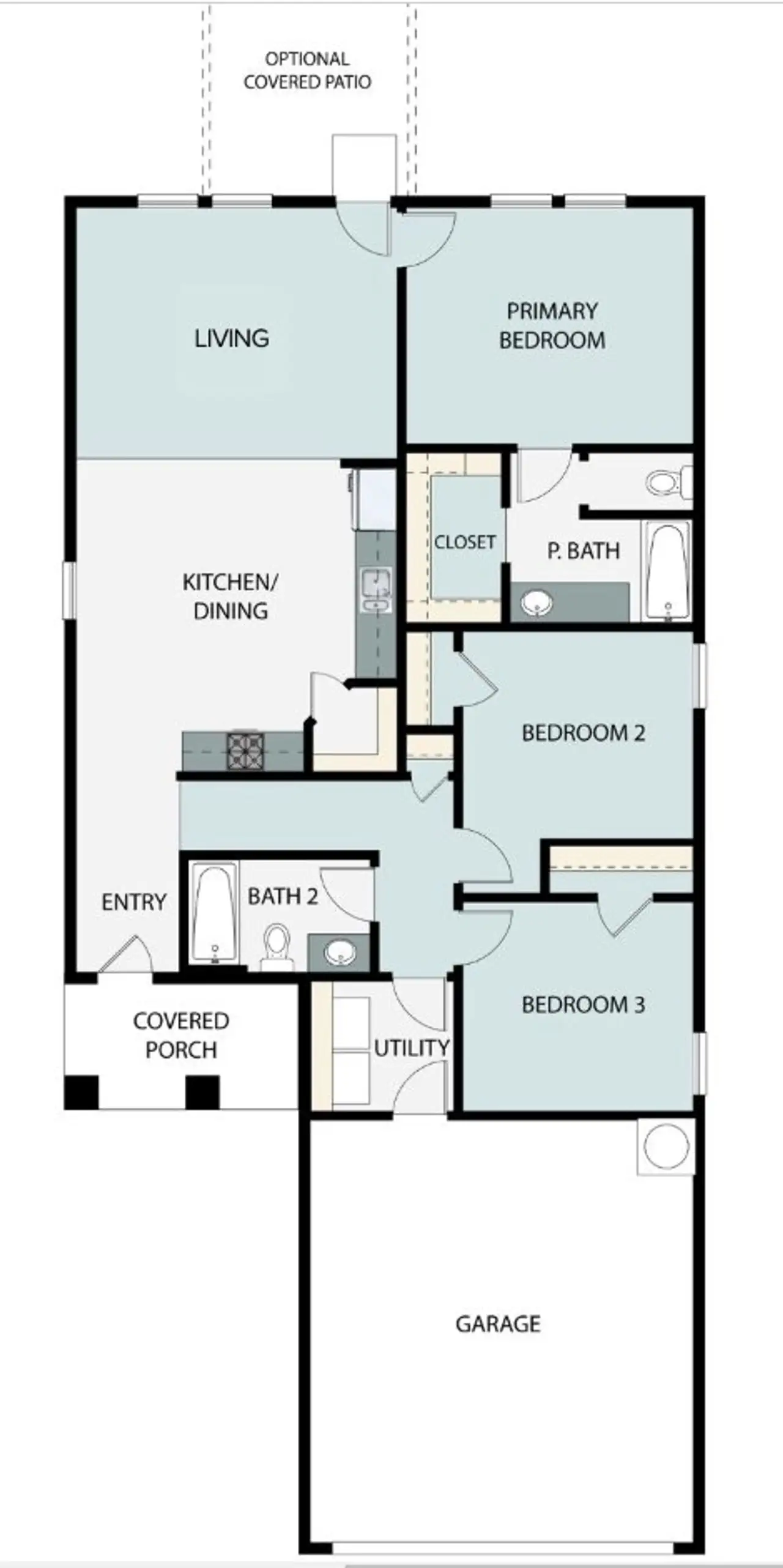 Image 2 representing the 1230 by Brohn Homes in Harvest Ridge, Elgin, TX. Image 2 representing the 1230 by Brohn Homes in Harvest Ridge, Elgin, TX.