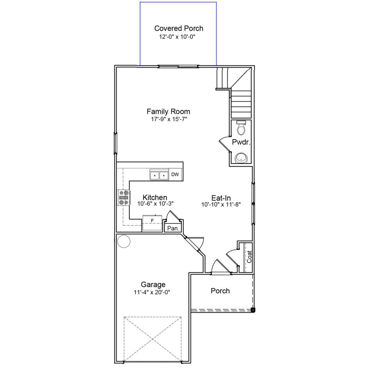 2D floor plan layout of this home in Bluefield, Lexington, SC (Image 2).