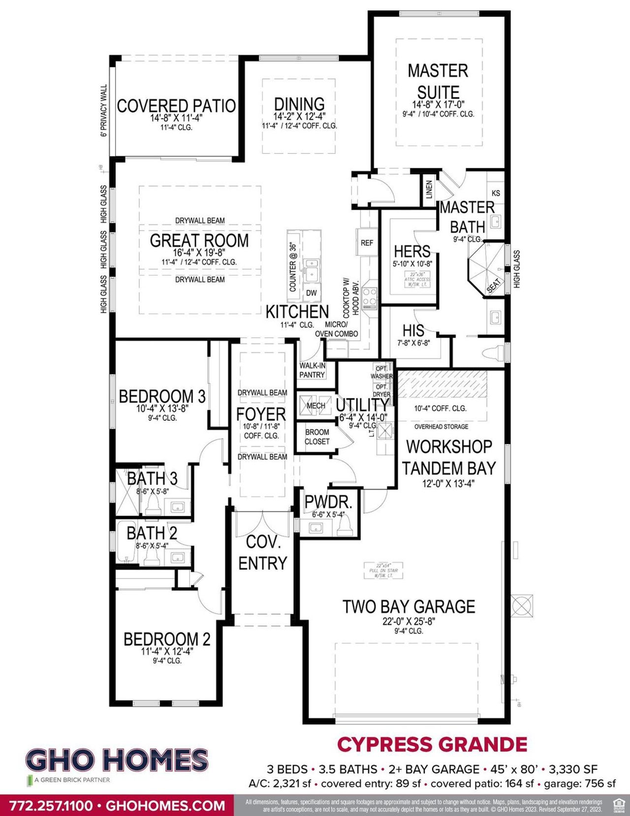 2D floor plan layout of this home in Lucaya Pointe, Vero Beach, FL (Image 2).