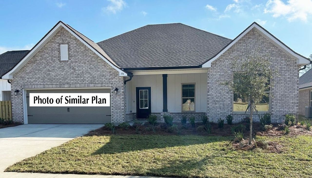 Front exterior of a new home in Bird Song at Hammock Bay, Freeport, FL, highlighting curb appeal (Image 2).