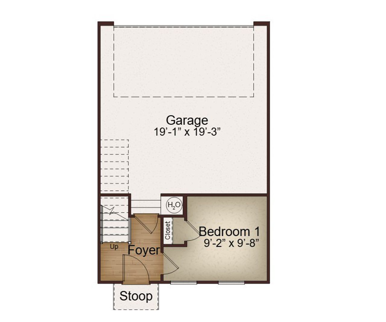 2D floor plan layout for the Cadence by McKinley Homes in Array, Atlanta, GA (Image 2).