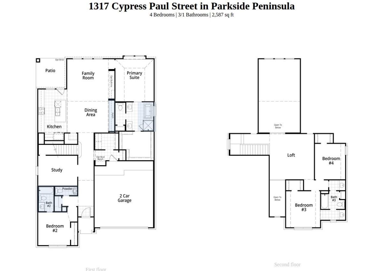 2D floor plan layout of this home in Parkside Peninsula, Georgetown, TX (Image 2). 2D floor plan layout of this home in Parkside Peninsula, Georgetown, TX (Image 2).